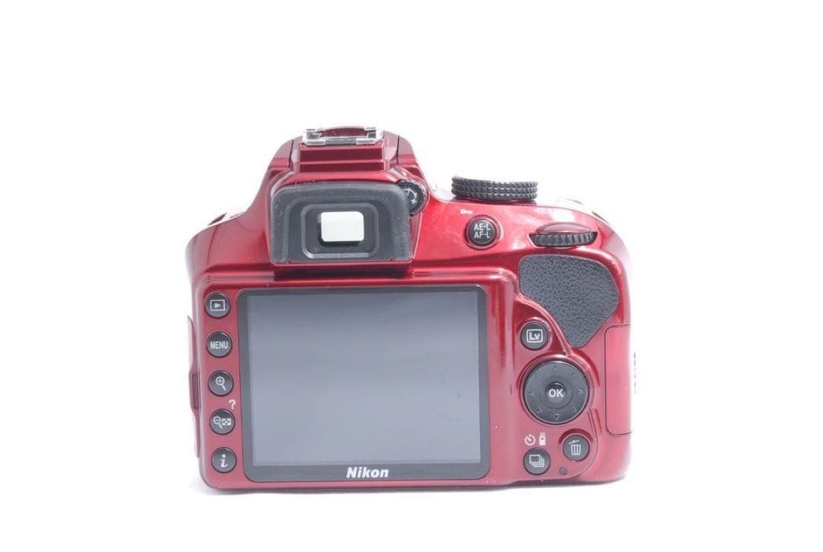 届いてすぐ使える Nikon ニコン D3400 ダブルレンズ 希少カラー レッド