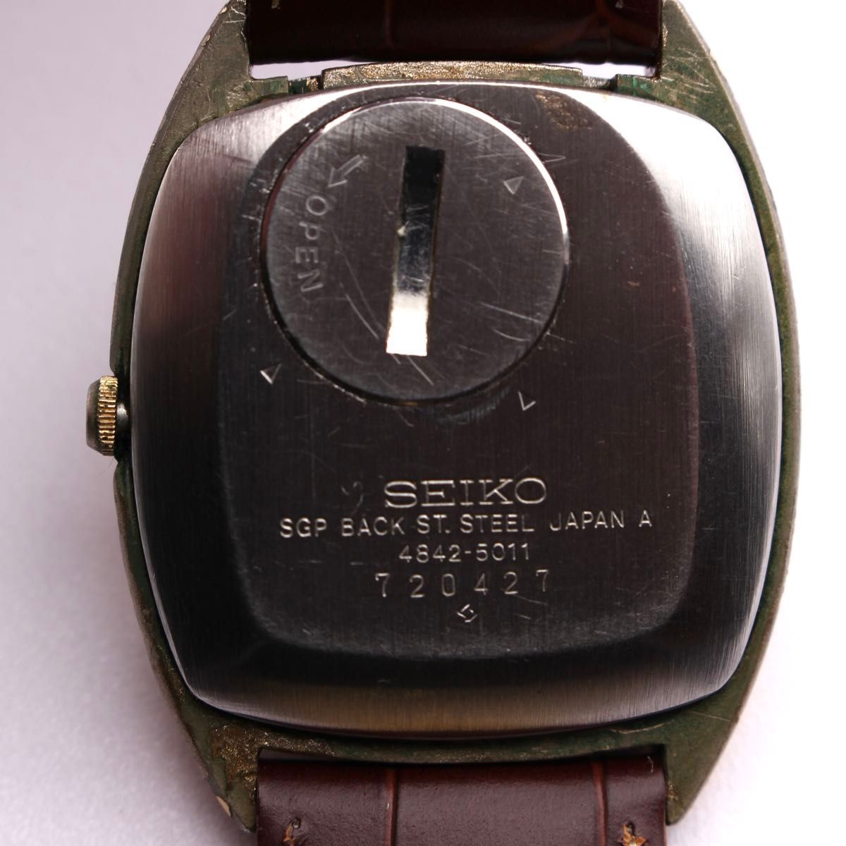SEIKO Grand Quartz メンズ 腕時計 高精度 ヴィンテージ 4842-5011