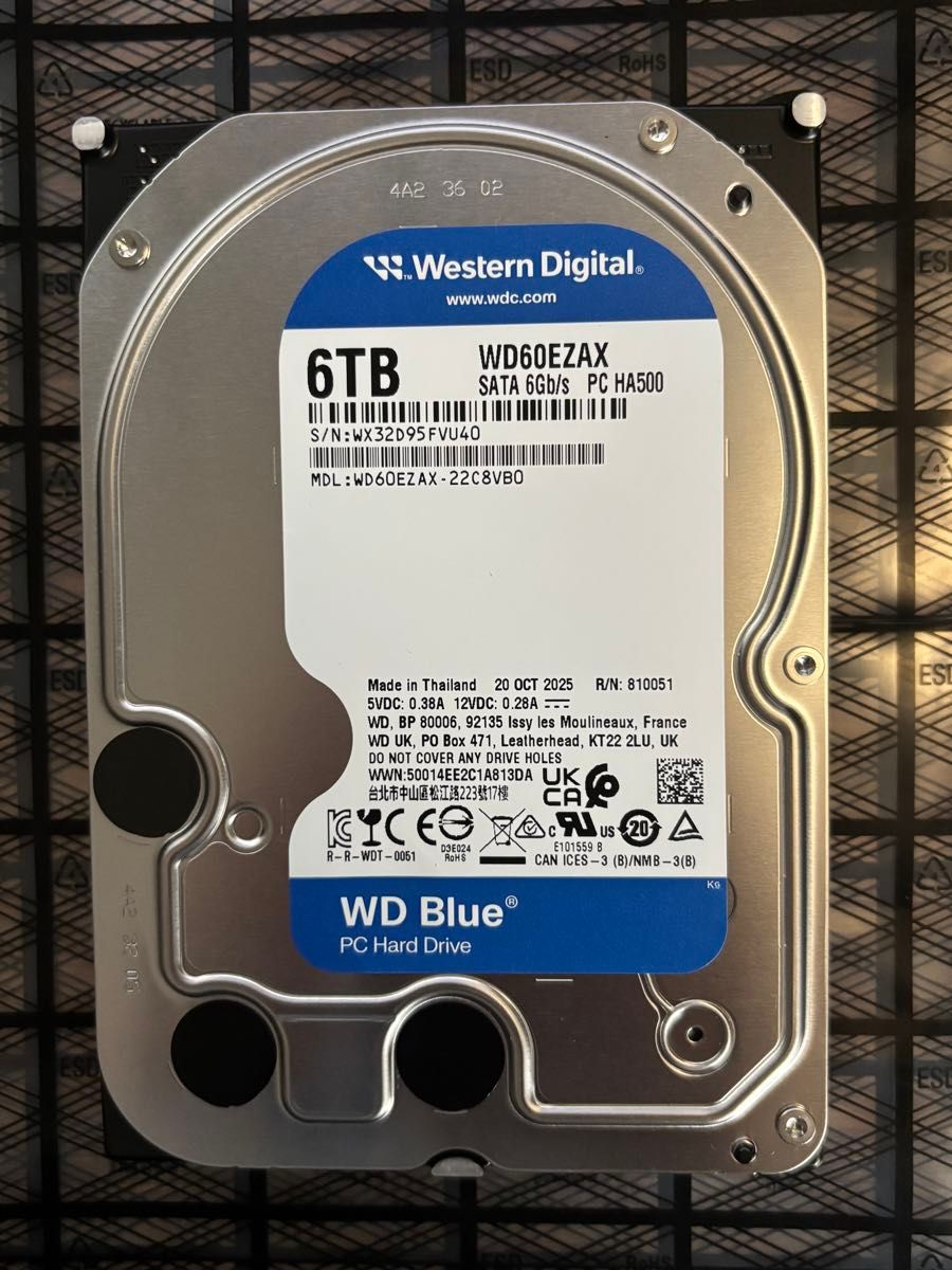 使用時間0時間 Western Digital WD60EZAX 6TB 電源投入回数3回｜Yahoo