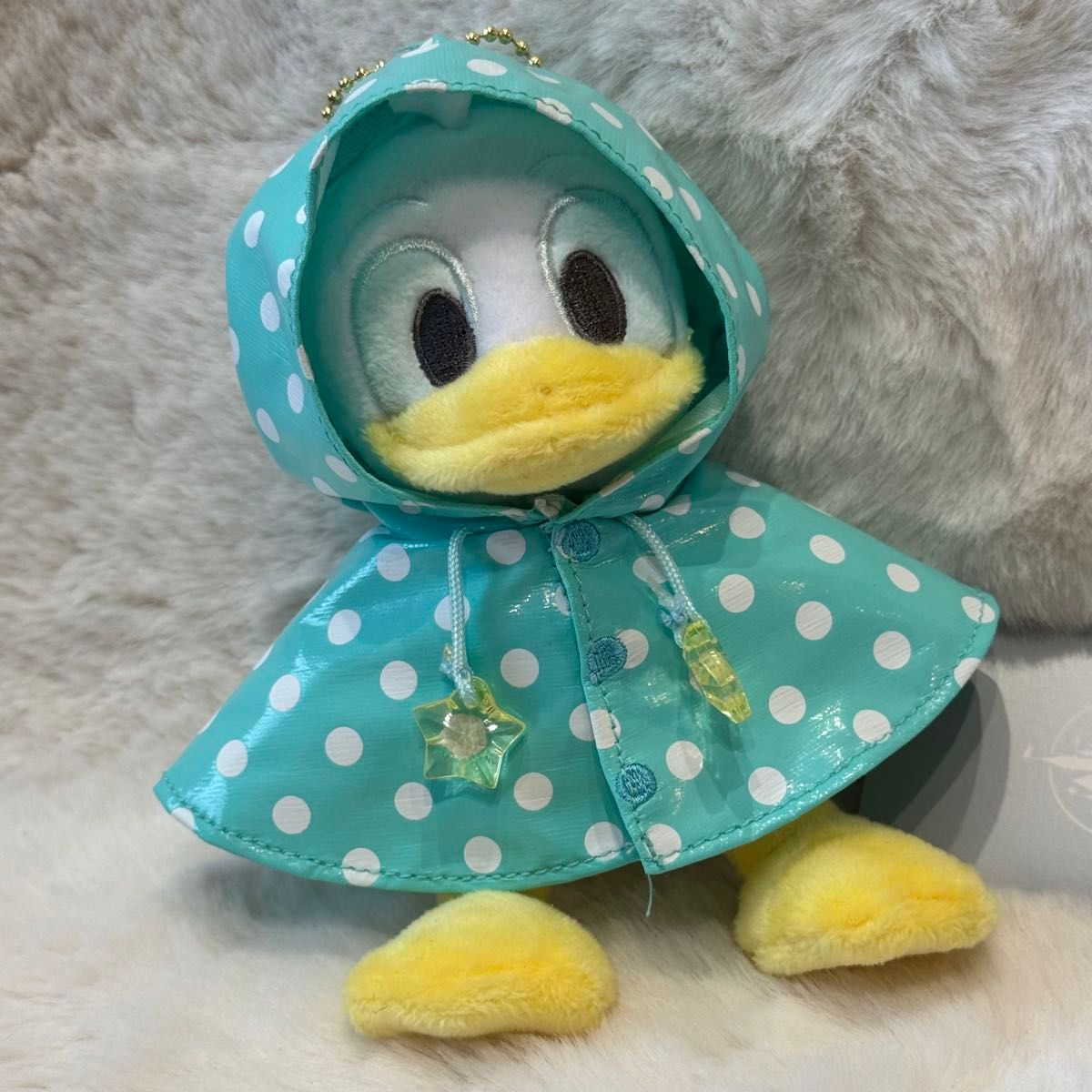 ぬいぐるみキーチェーン ドナルド レインコート 東京ディズニー