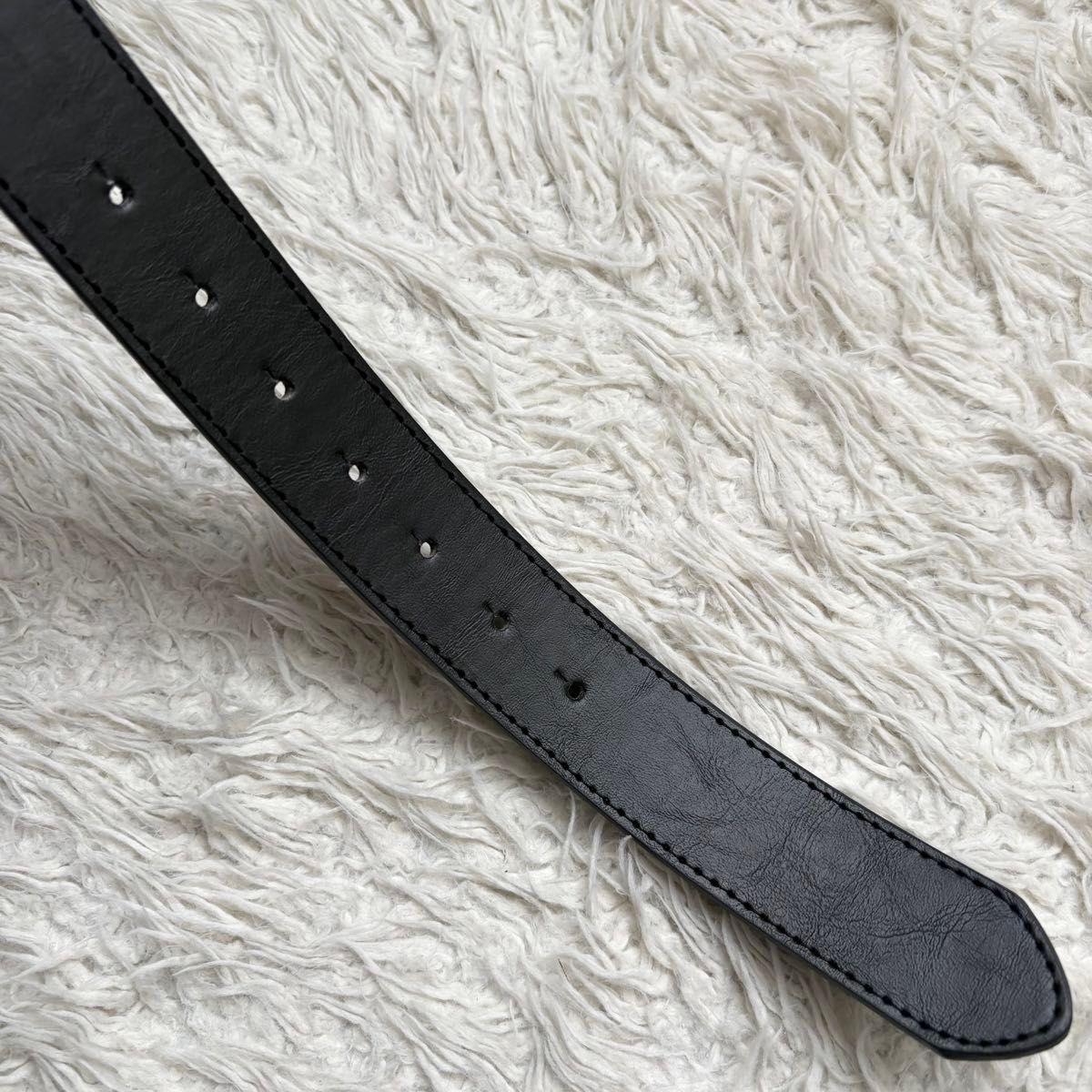 美品】GUCCI グッチ インターロッキング ベルト シルバー ブラック