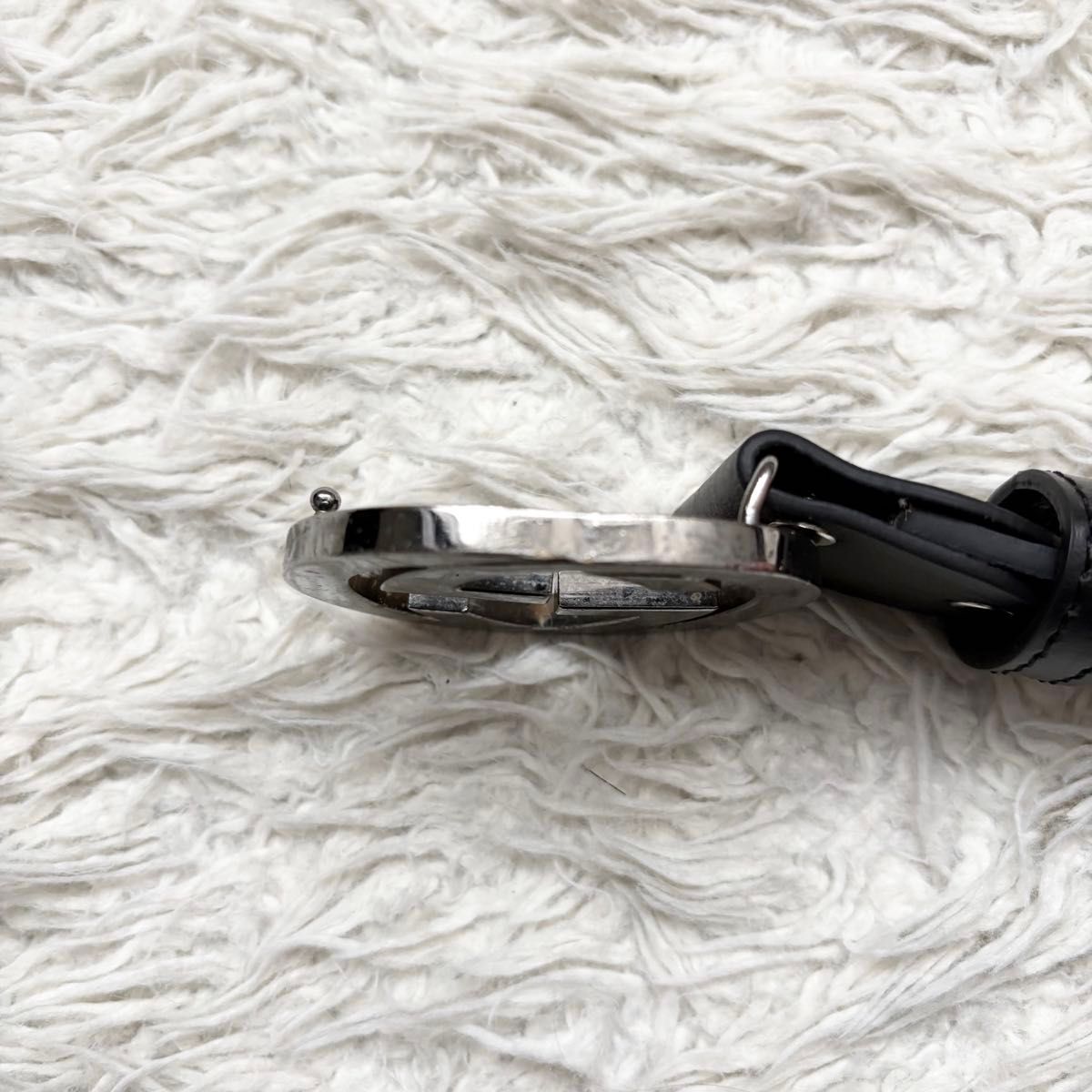 美品】GUCCI グッチ インターロッキング ベルト シルバー ブラック