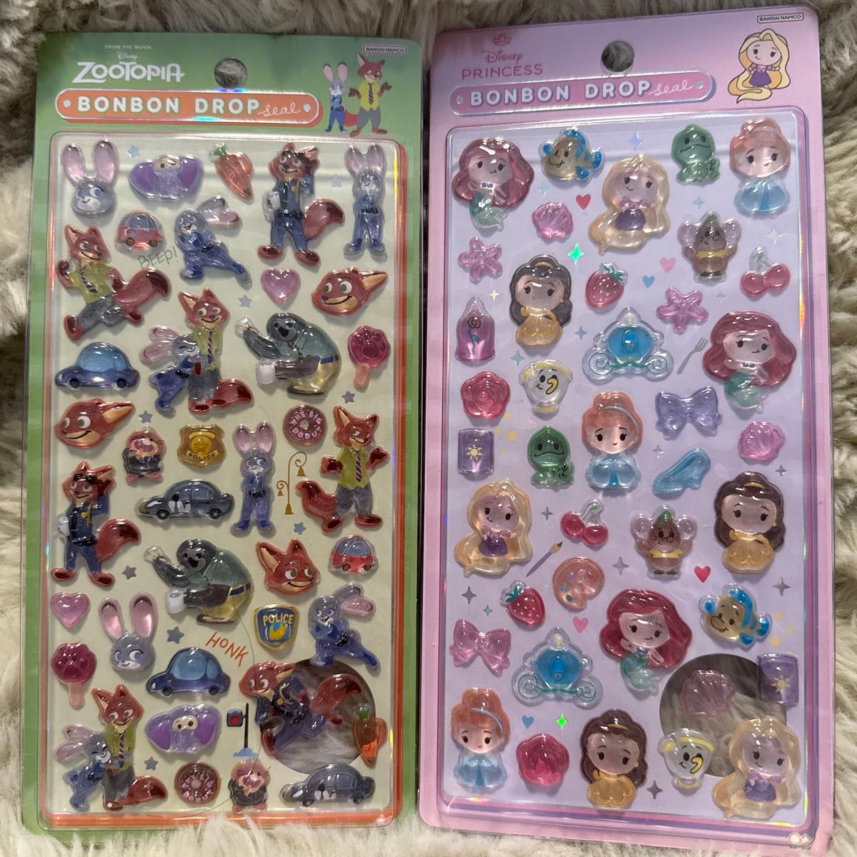 ボンボンドロップシール プリンセス ズートピア ディズニー 2枚セット