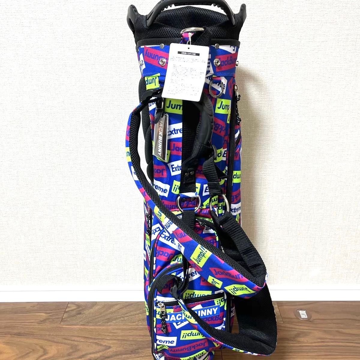 新品 パーリーゲイツ ジャックバニー ロゴ総柄 スタンドキャディバッグ