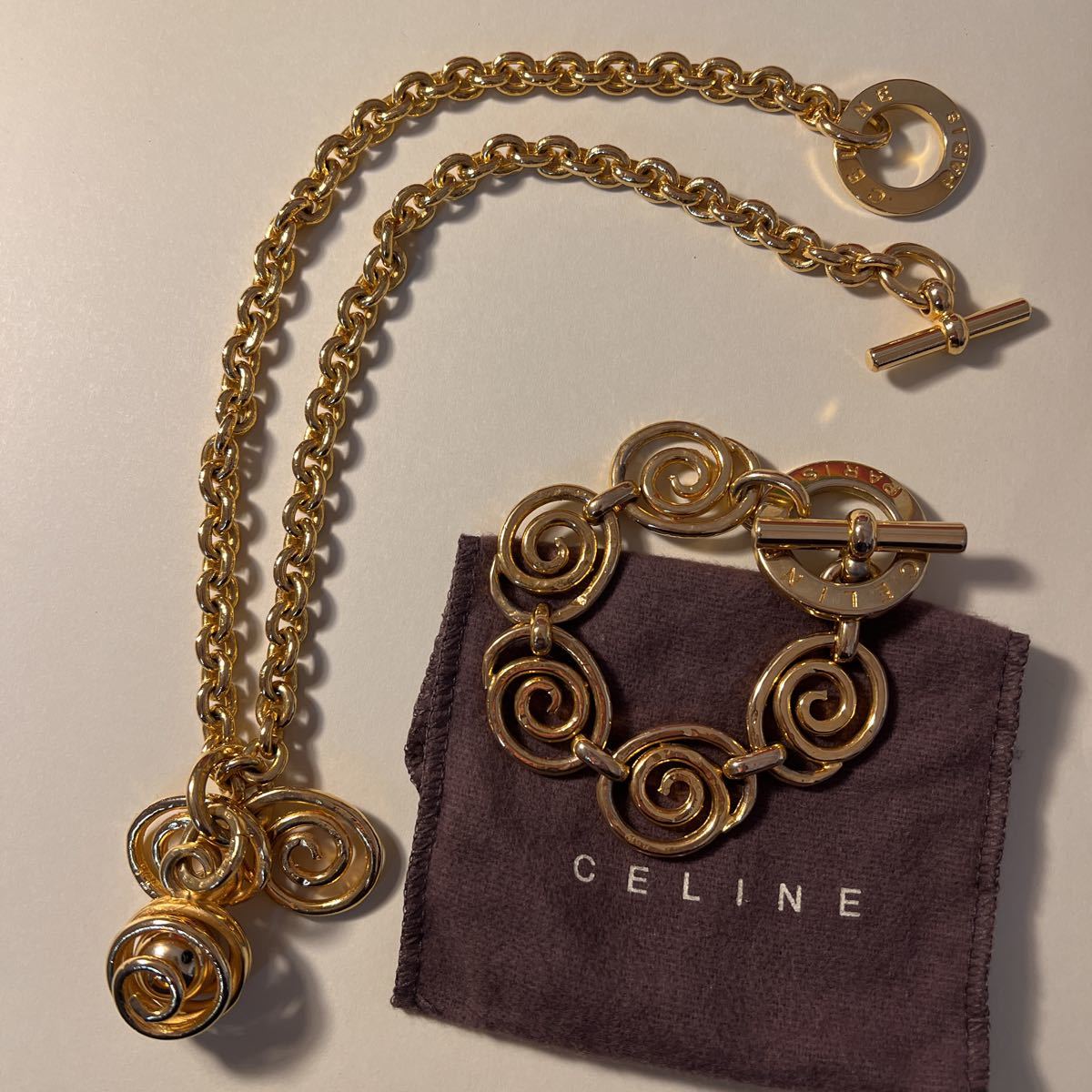 CELINE 1990s 90年代 オールドセリーヌ ゴールドアクセサリー