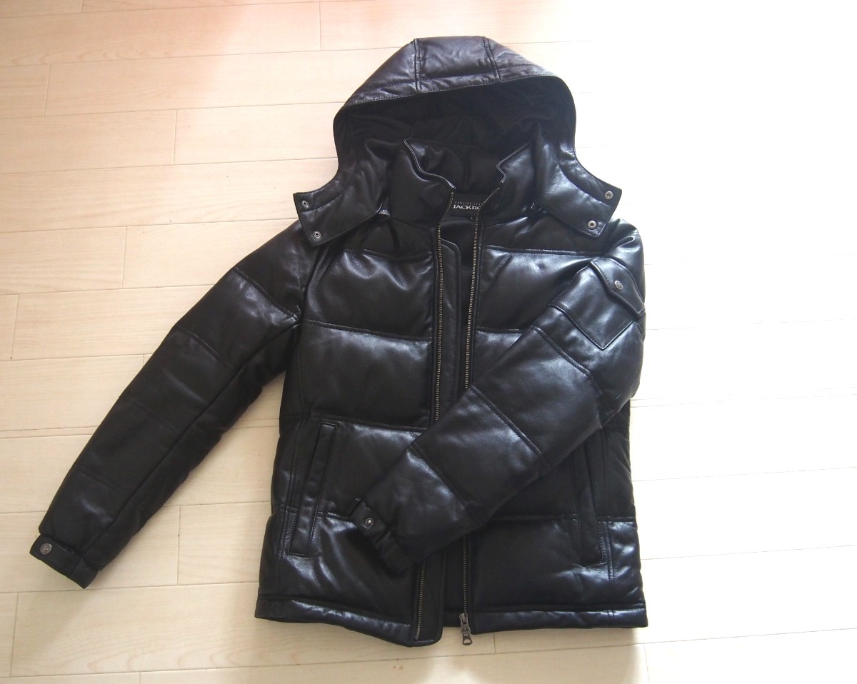 極美品 ジャックローズ レザー ライダース ダウンジャケット 羊革