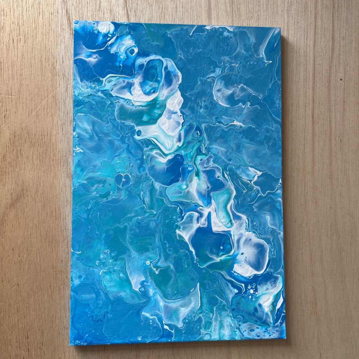 ポーリングアート 抽象画 原画 #046 海アートパネル 原画 抽象画 一点