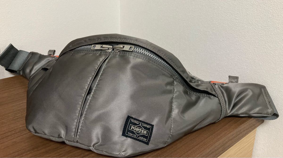 極美品】PORTER タンカー ウエストバッグL シルバーグレー【定価18150