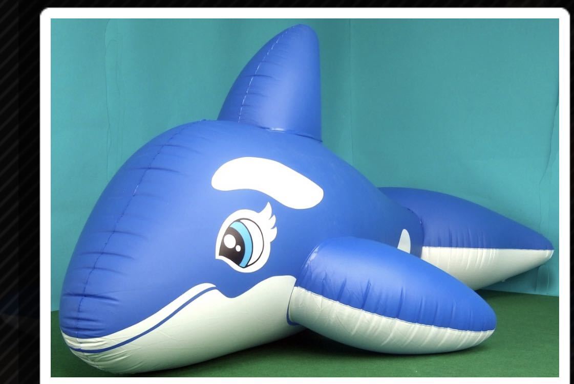 シャチ ブルー 3m フロート 空気ビニール風船 浮き輪 レア 限定商品
