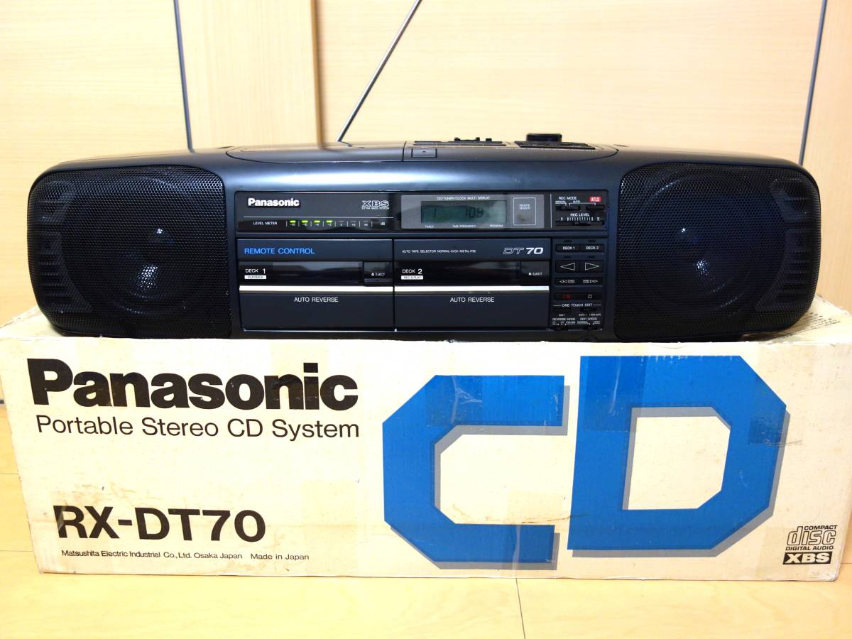 Yahoo!オークション - 美品 PANASONIC バブルラジカセ RX-DT70 箱・取
