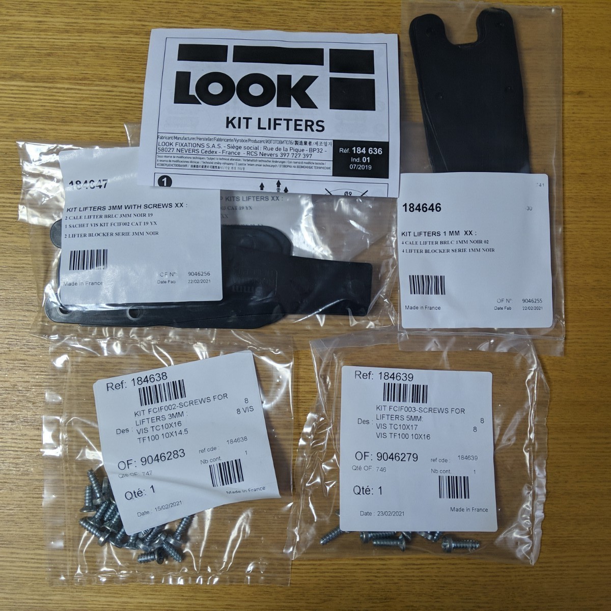 LOOK】選手用PX18/SPX15用 ロッカーレースブロック リフターキット