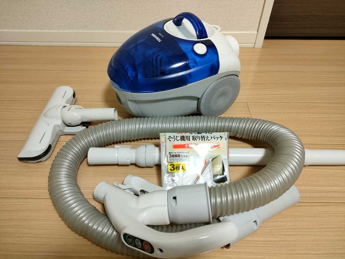 Yahoo!オークション - 動作品 東芝クリーナー VC-PC6A(L) 紙パック付