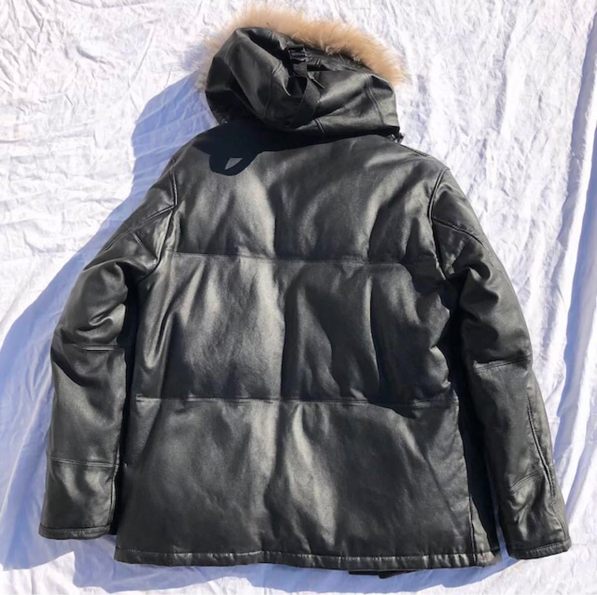COMME CA DU MODE 本革 ラムレザーダウンジャケット [中古]｜Yahoo