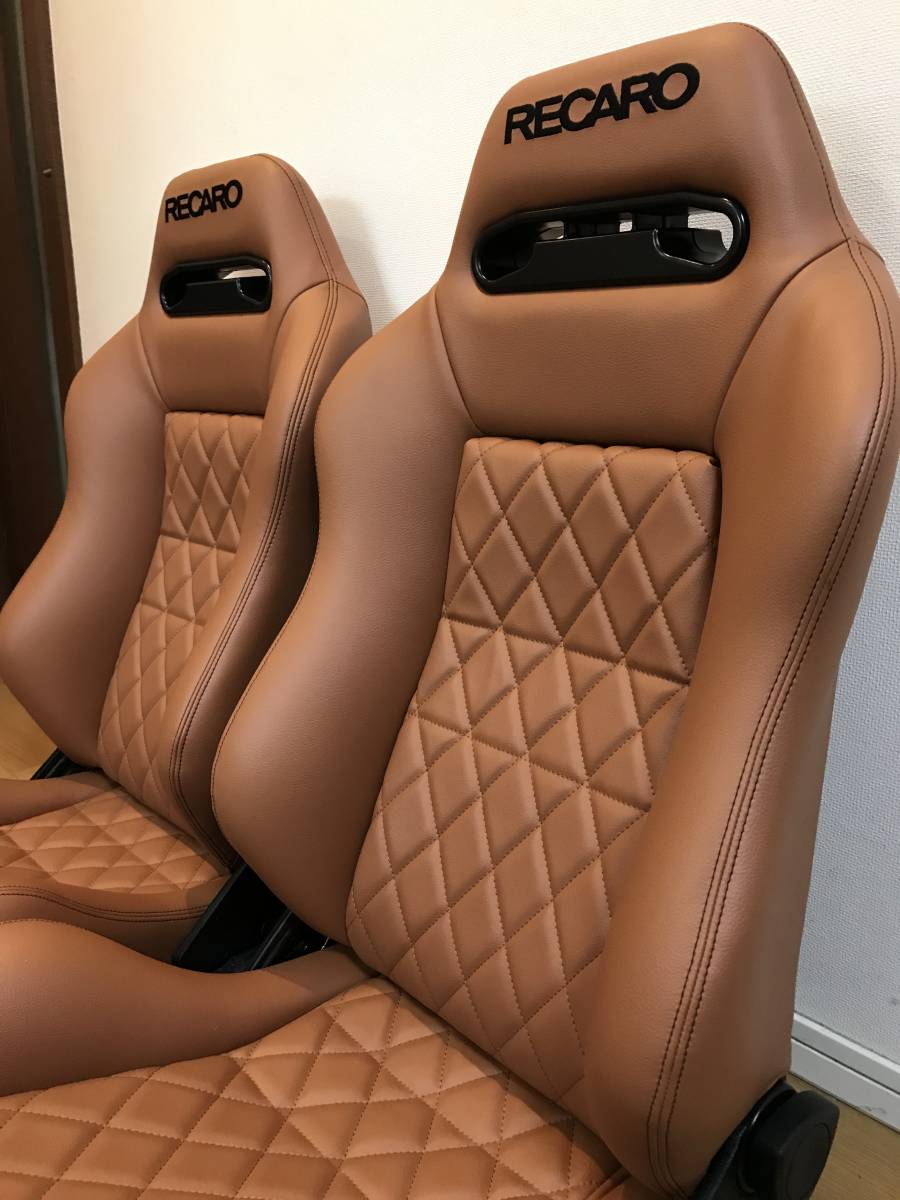 Yahoo!オークション - 2脚セット レカロ SR3 張り替え 未使用品 ブラ