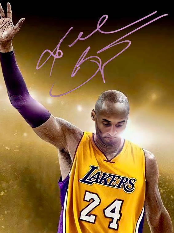 NBA コービー・ブライアント サイン フォト 写真 ポートレート L A