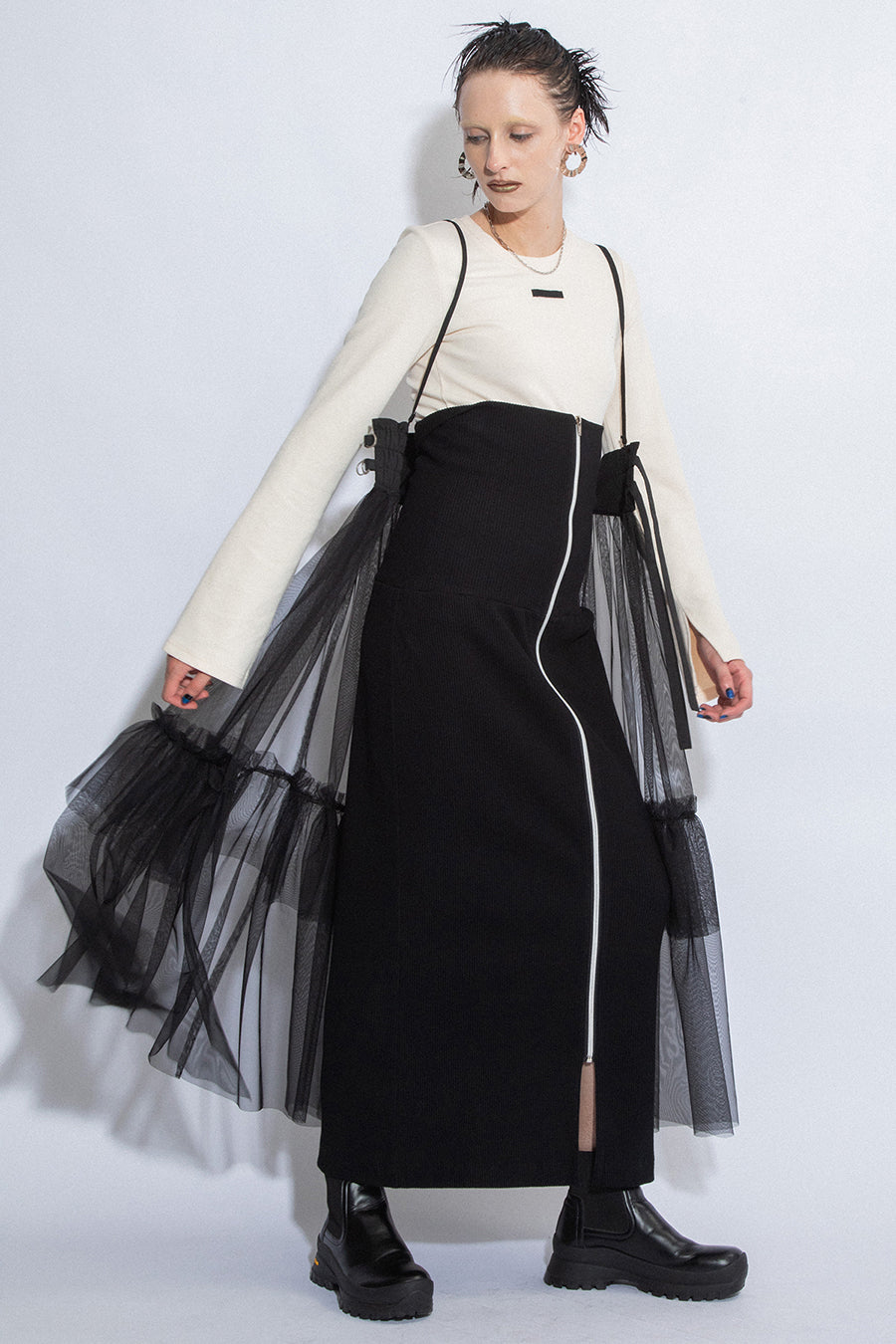 2WAY TULLE TIERED SKIRT — aulaaila