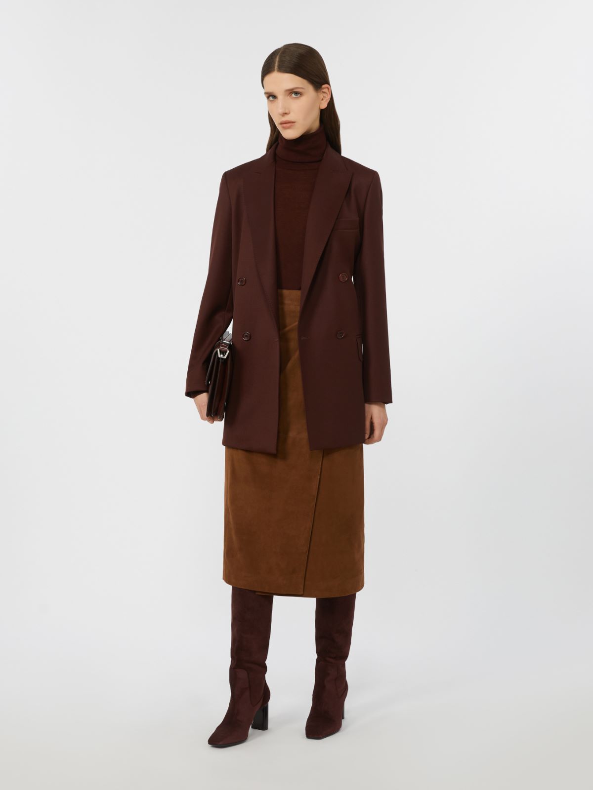 Wool knit turtleneck jumper, cherry | Max Mara