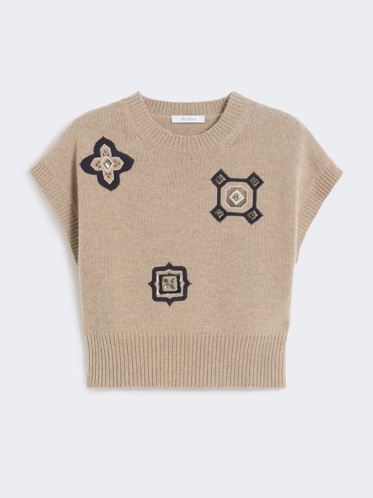 アンフォラ] ウール カシミヤ クロップド ニット, sand | Max Mara