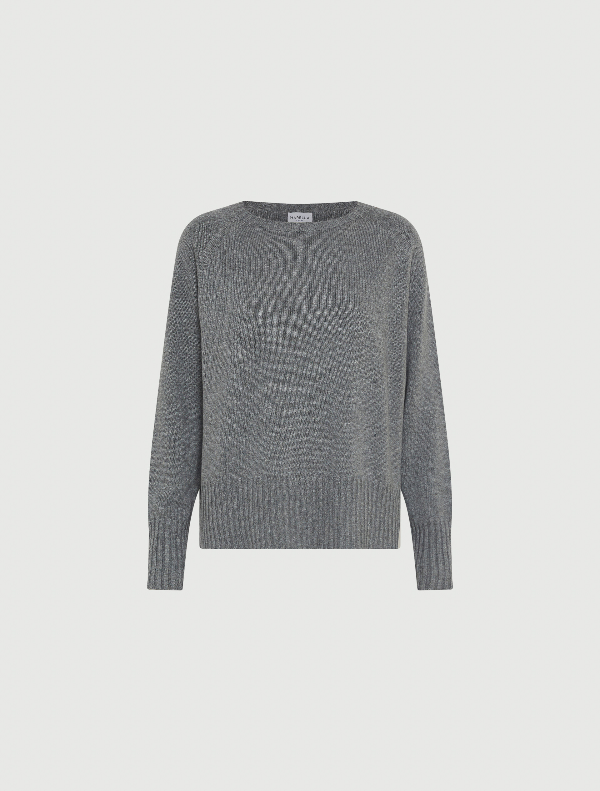 Oversized cashmere-blend sweater, medium grey | Marella