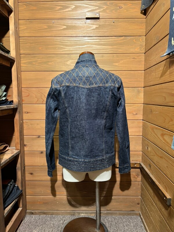 児島ジーンズ/13oz ストレッチデニム シングルライダースジャケット