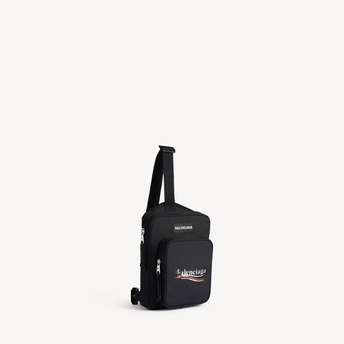 Men's Explorer Crossbody Messenger Bag in Black | Balenciaga US