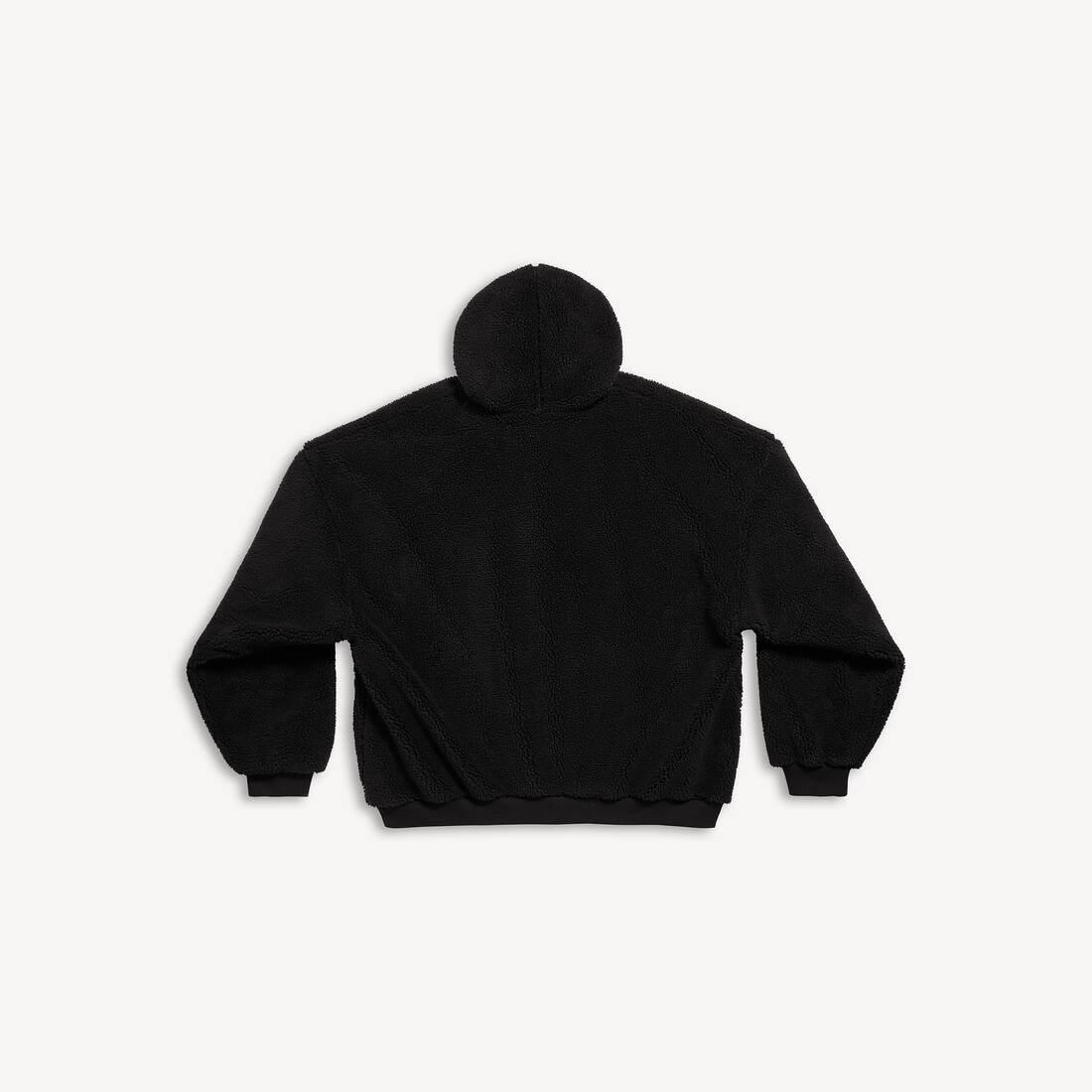 アウターウェア ジップアップ Hoodie オーバーサイズ で ブラック