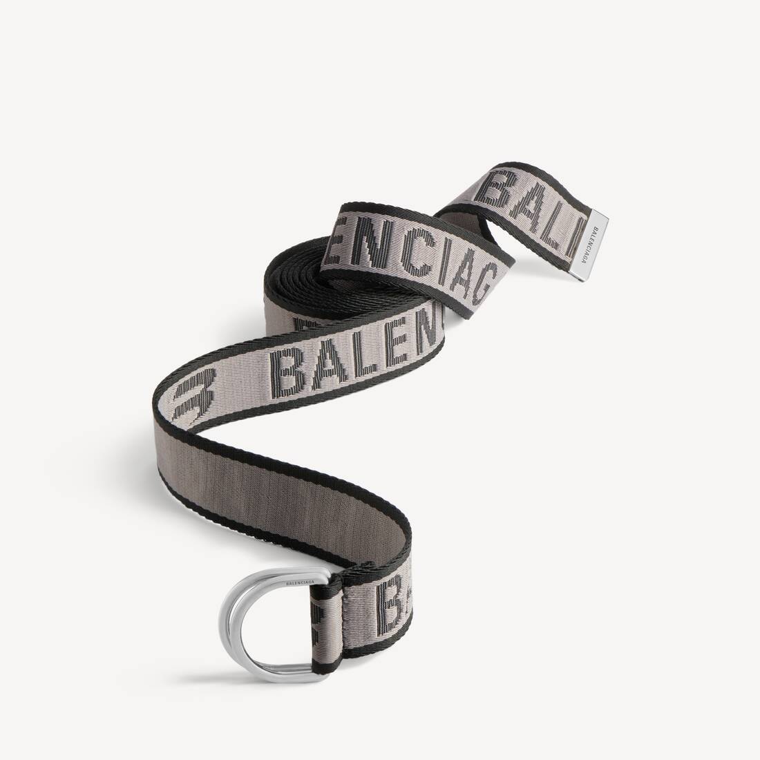 Men's D Ring Belt in Grey | Balenciaga US