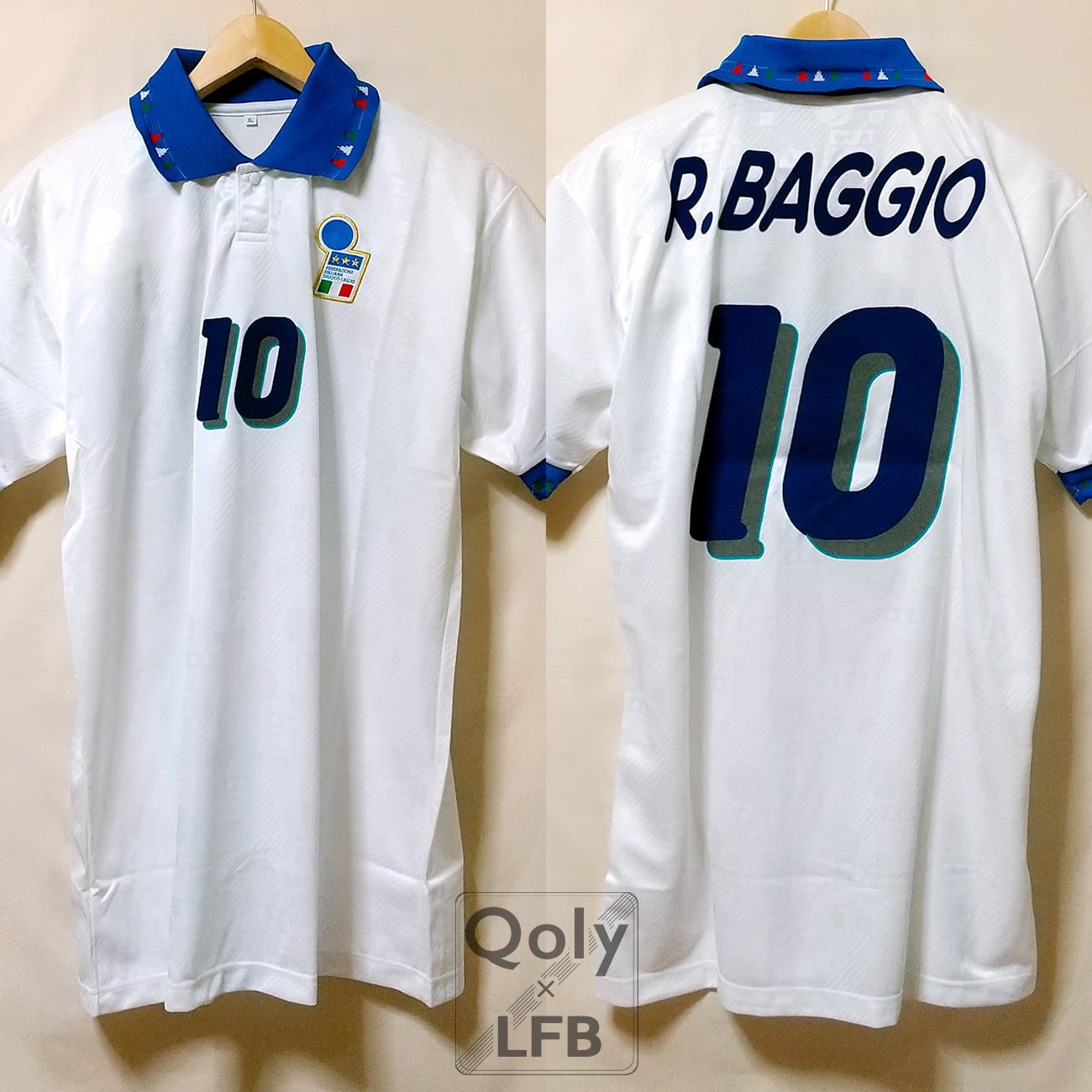 イタリア代表 1994 アウェイ半袖 Old Legend Jersey 復刻版 #10 R