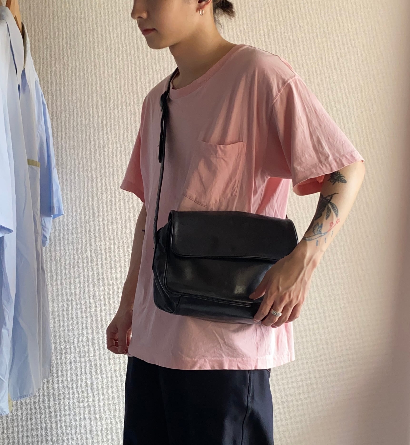 USED】80~90's ISSEY MIYAKE leather shoulder bag | mother. used