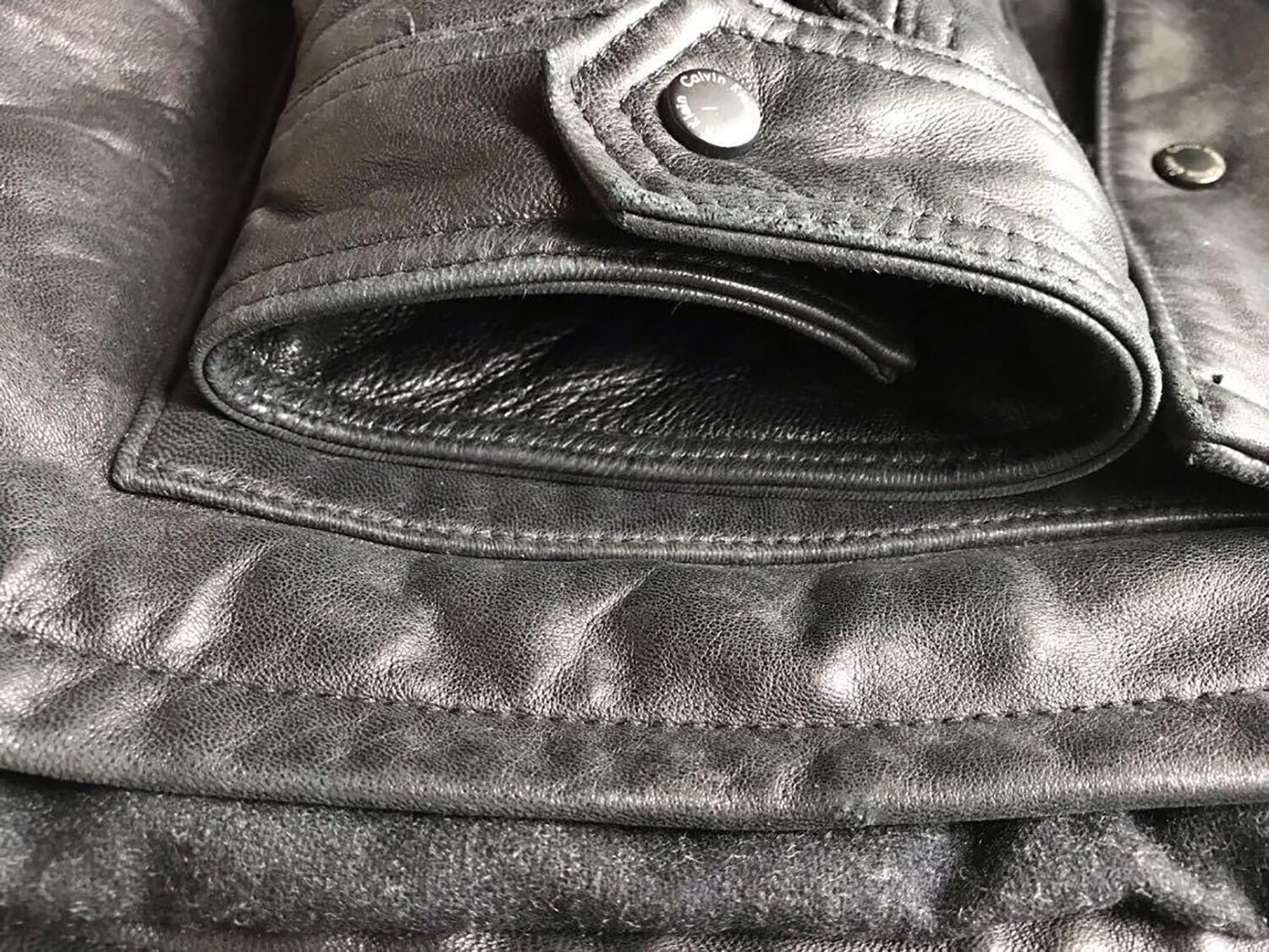 90年代 USA古着 ☆ カルバンクライン 】 90s Calvin Klein lam leather