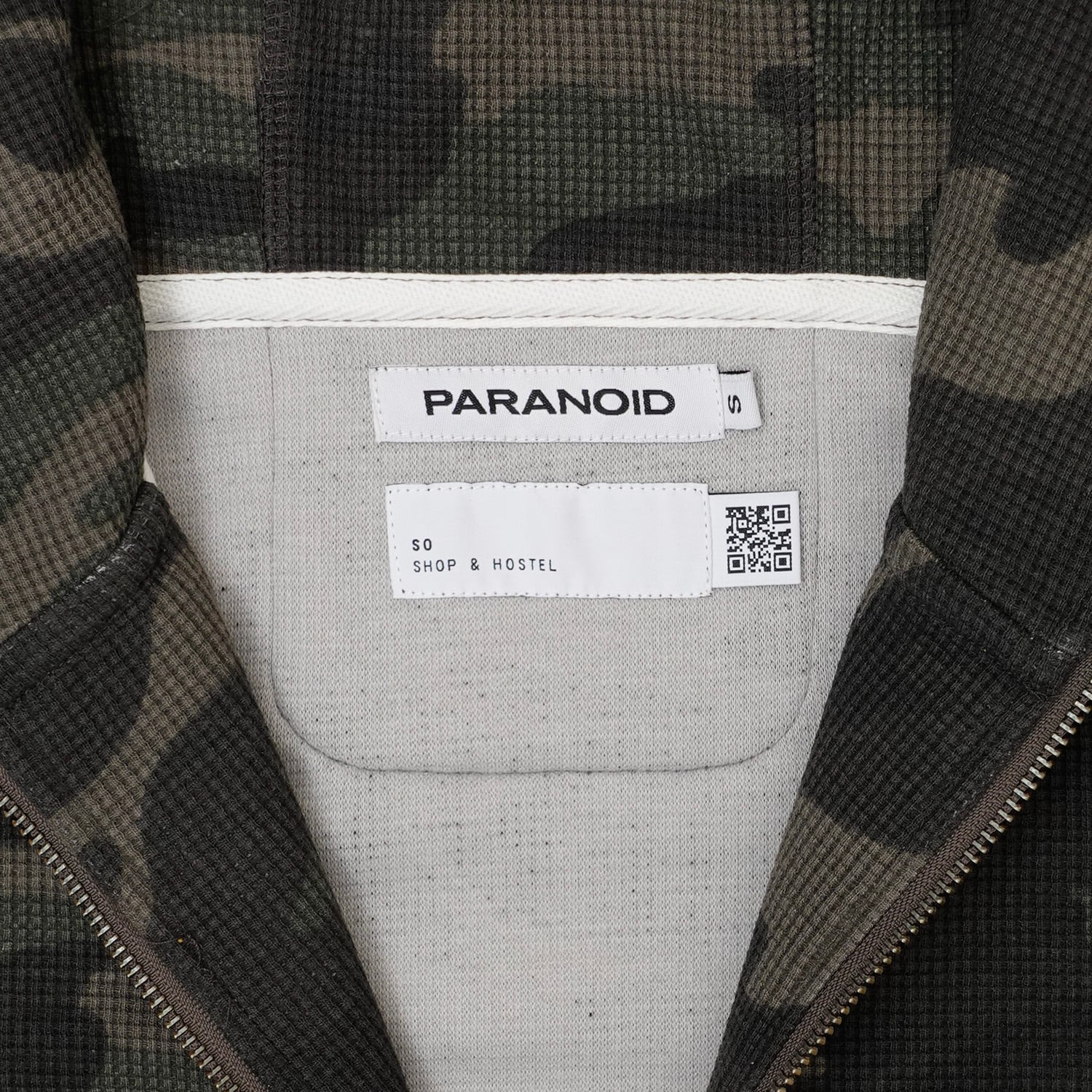 PARANOID for SO Camo Thermal Zip Hoodie (OLIVE) | SO SHOP & HOSTEL