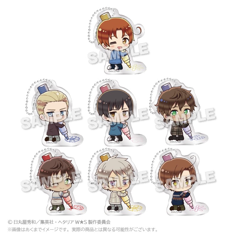 ヘタリア World☆Stars」トレーディングアクリルキーホルダー おえかき