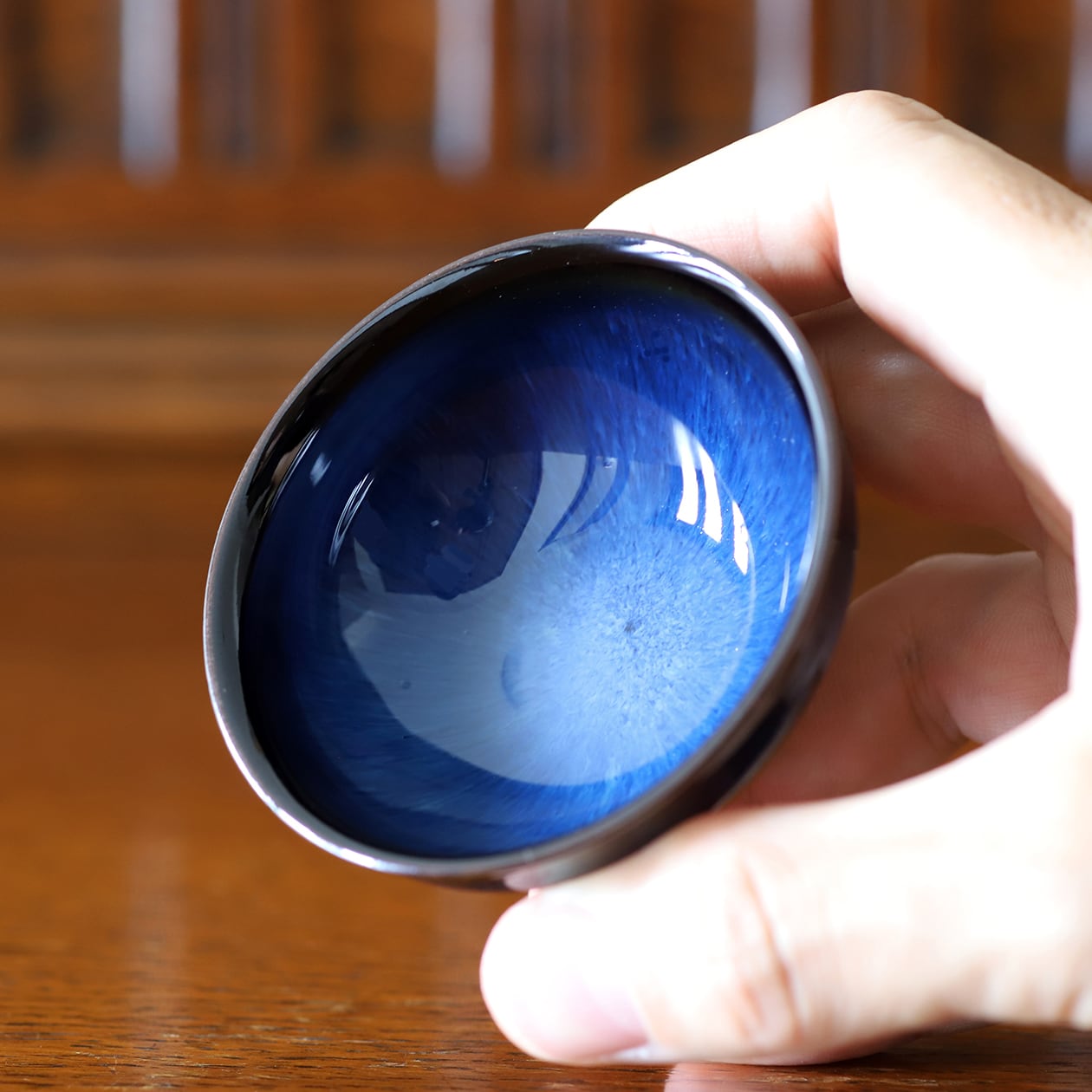 青木清晃 ｜ ぐい吞み 天目「宙」 （一点物）【 木箱入り】 ｜ 青木
