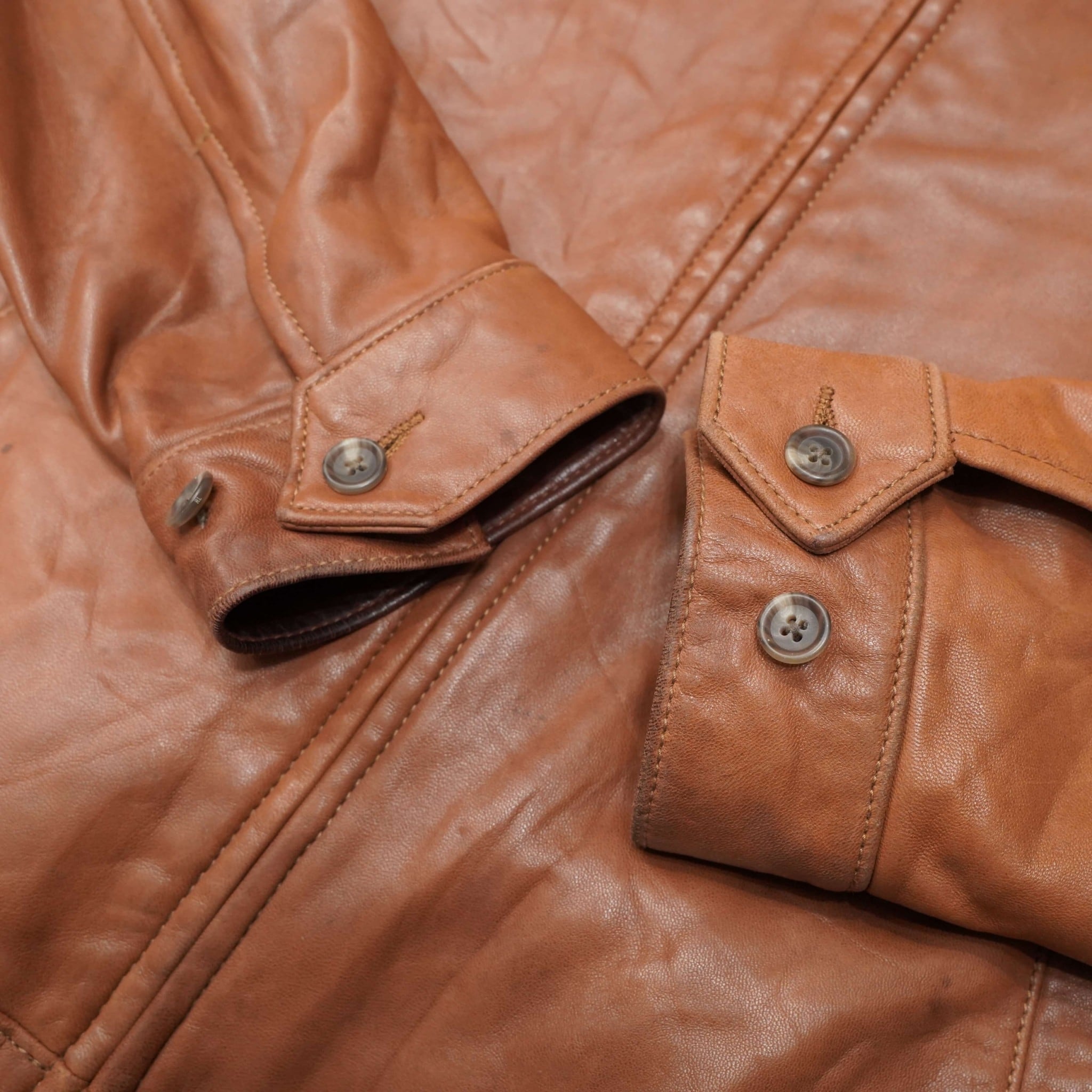 ralphlauren レザージャケット ポニー無し M/ラルフローレン 革ジャン