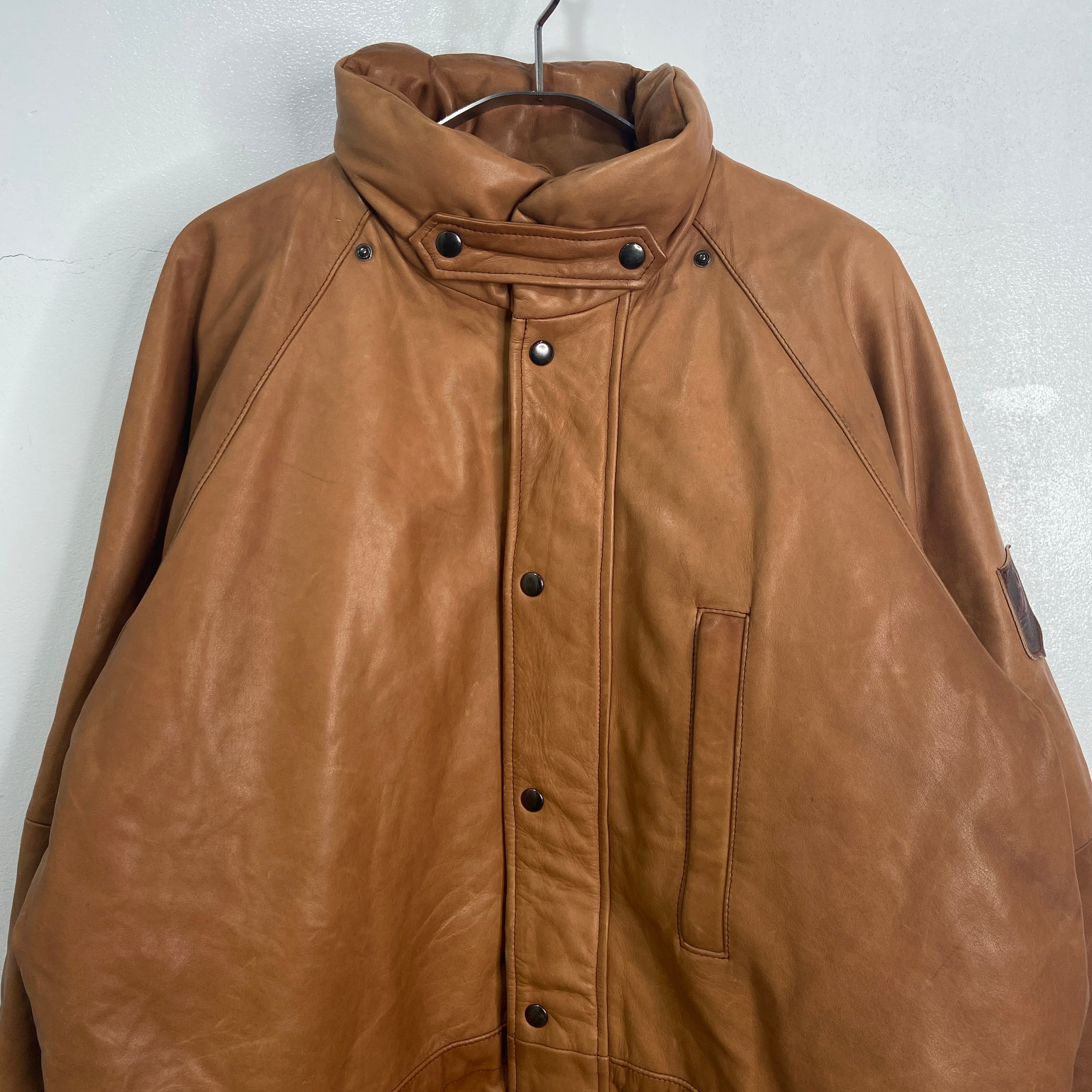 送料無料』RalphLauren 90s レザーダウンジャケット SUICIDE SKI