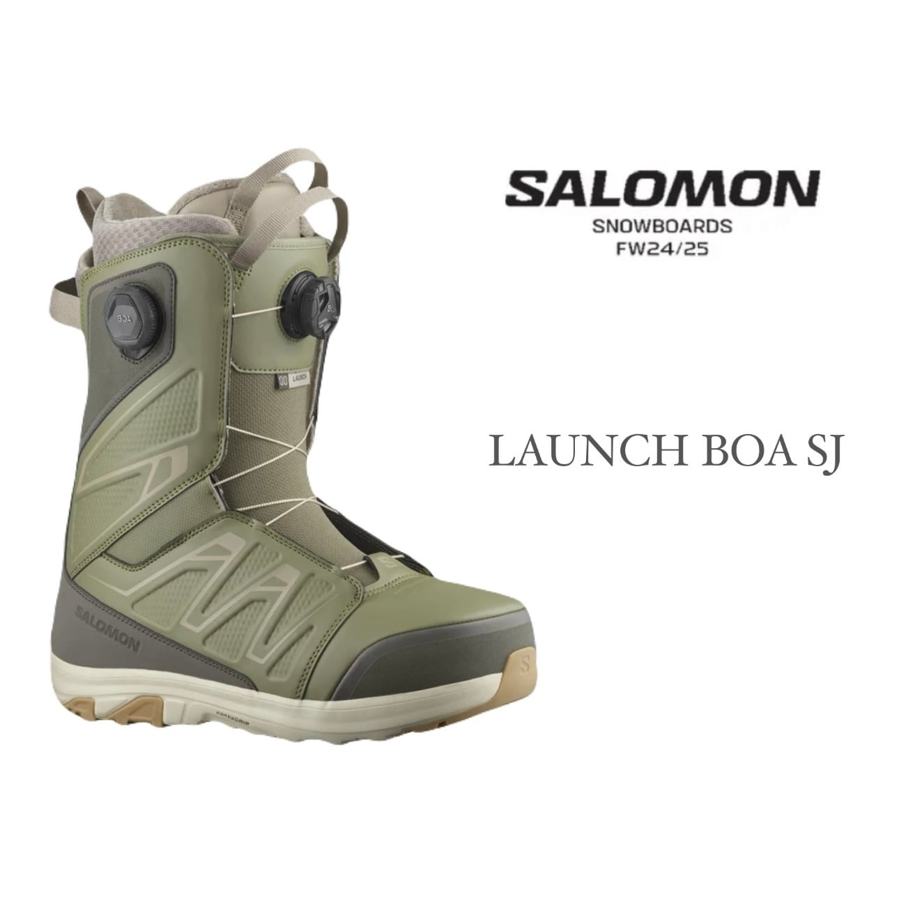 24-25モデル . SALOMON .『 LAUNCH BOA SJ BOA 』.Litchen Green
