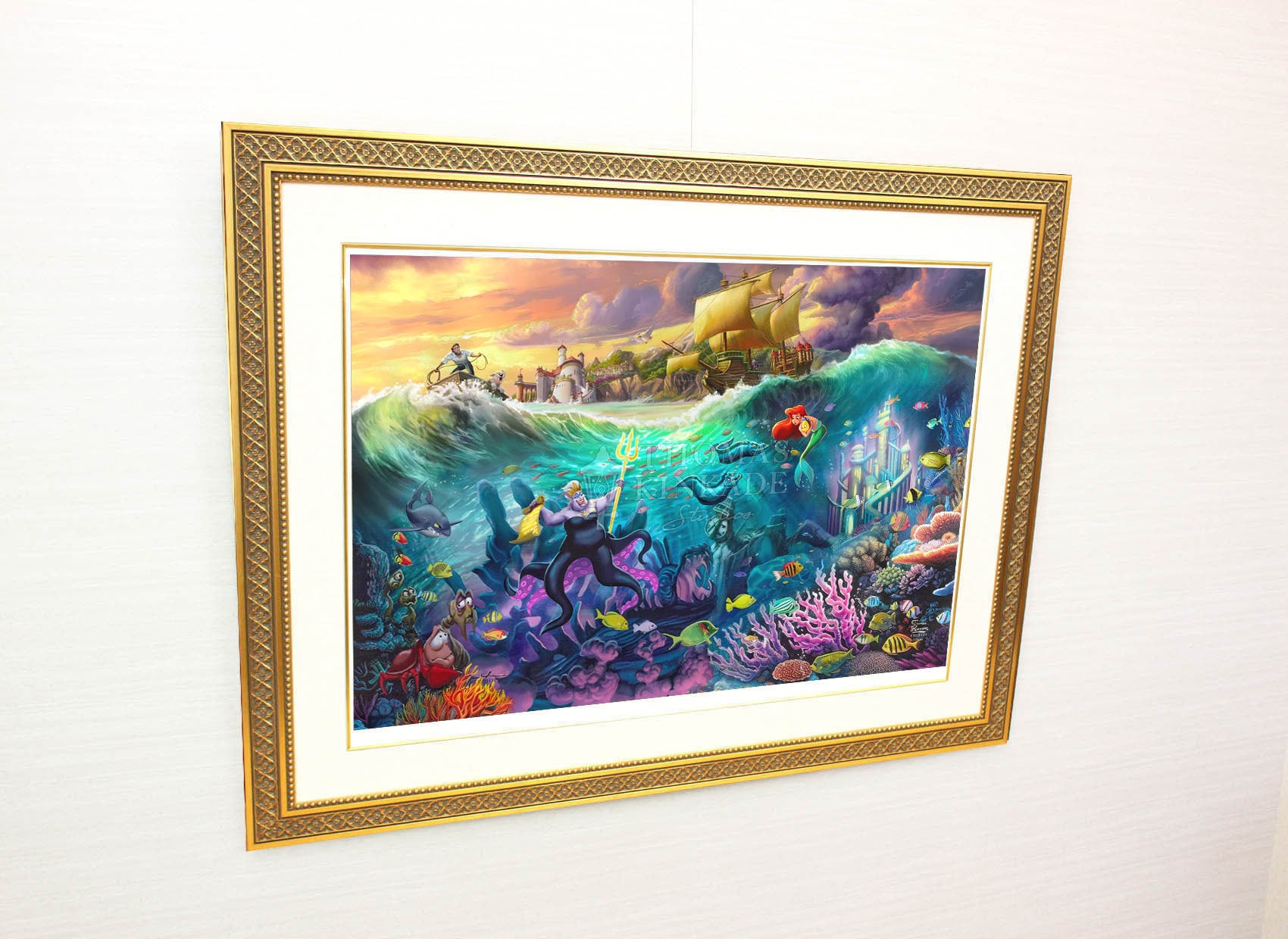 ディズニー絵画「リトル マーメイド/アースラ」作品証明書 展示用
