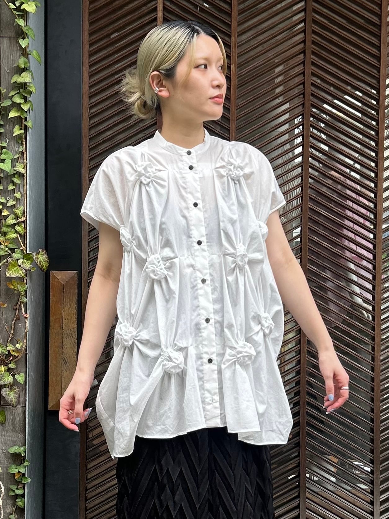 25SS】ENFOLD エンフォルド / CIRCLE SHIRRING SHIRT / シャツ | TRENT