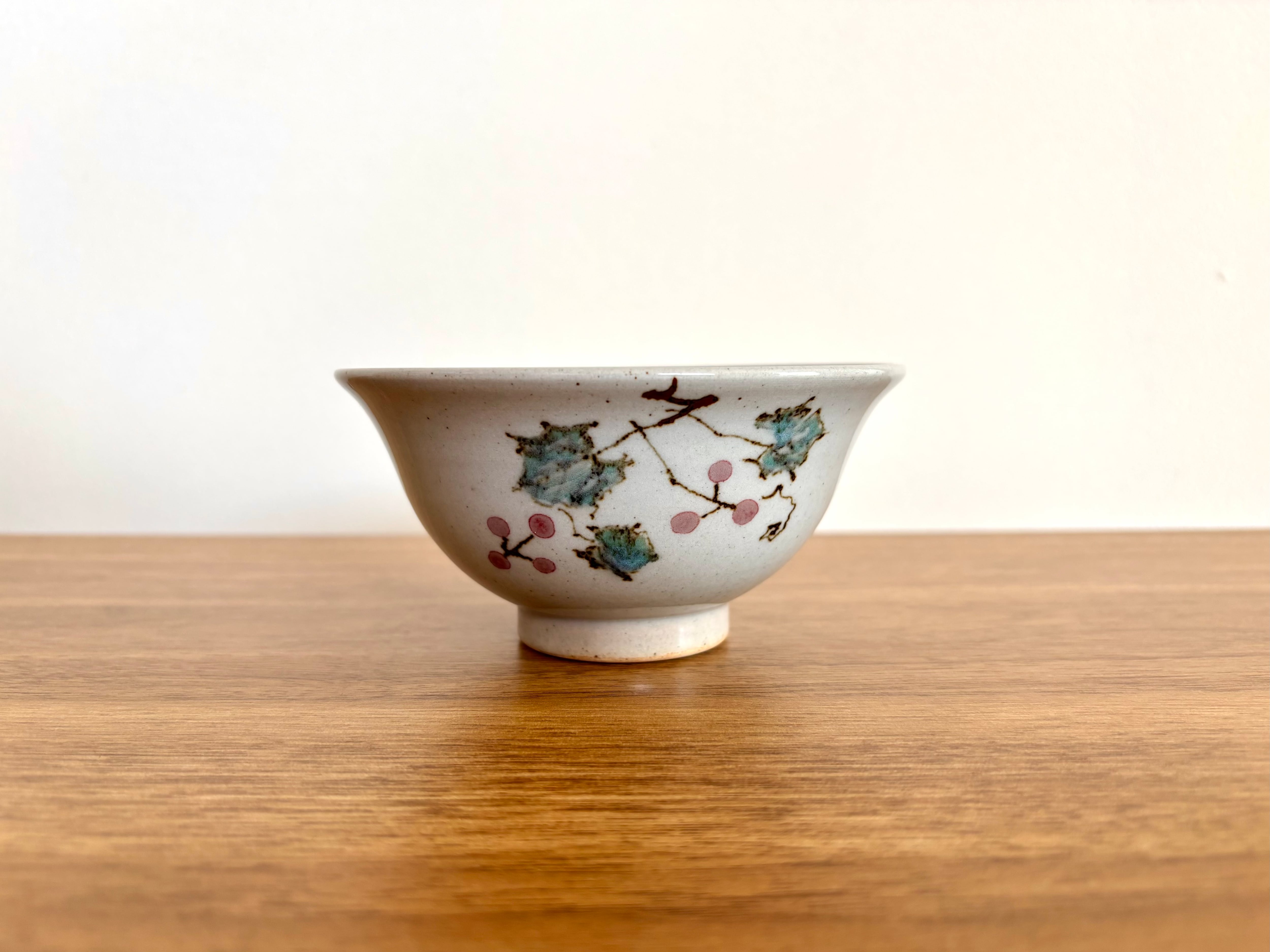 釉裏紅唐津 ごはん茶碗 ワレモコウ | 春窯