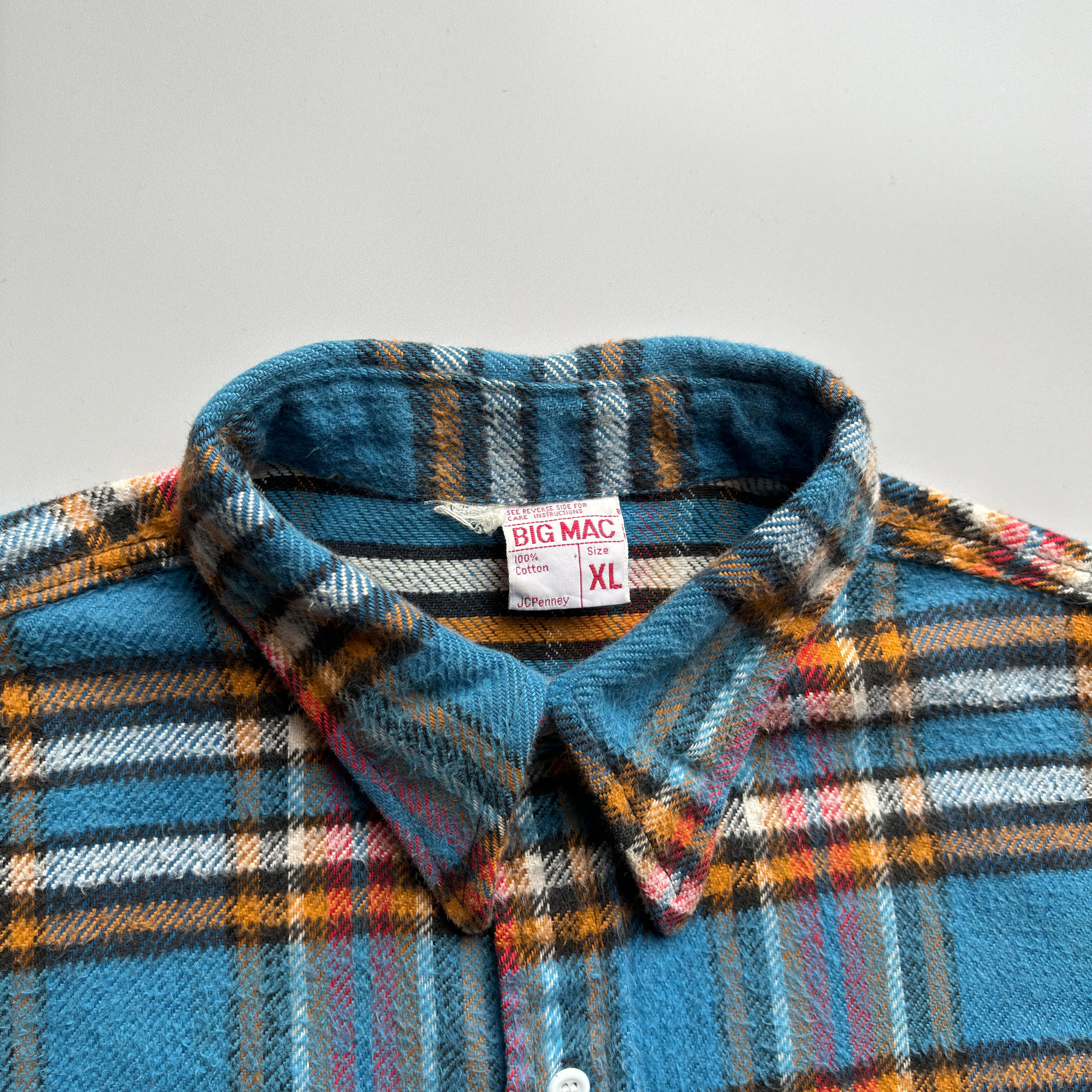 70s BIG MAC ビッグマック ヘビー フランネルシャツ 好配色 XL | hanome。