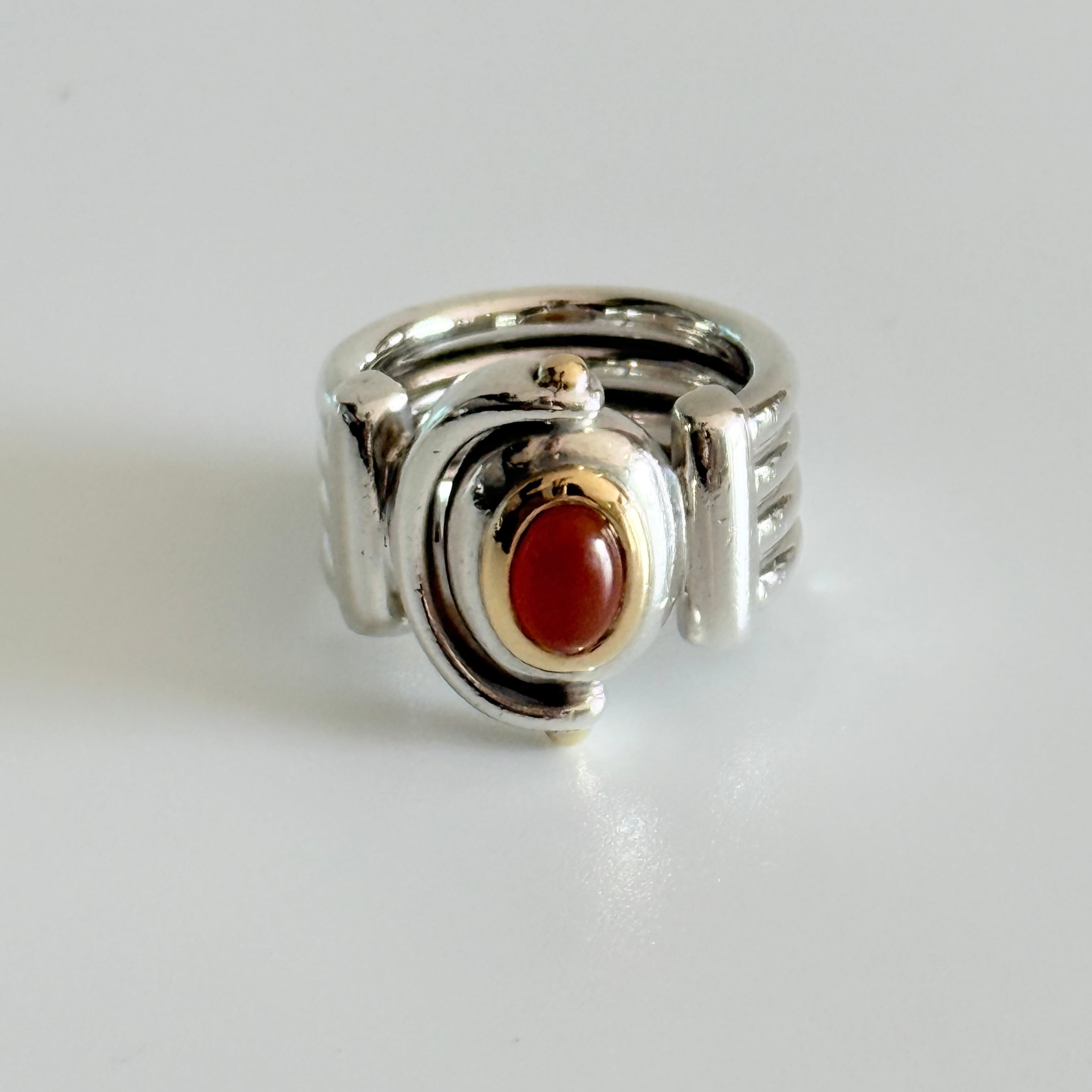 vintage tiffany ヴィンテージティファニー80s hammered stack ring
