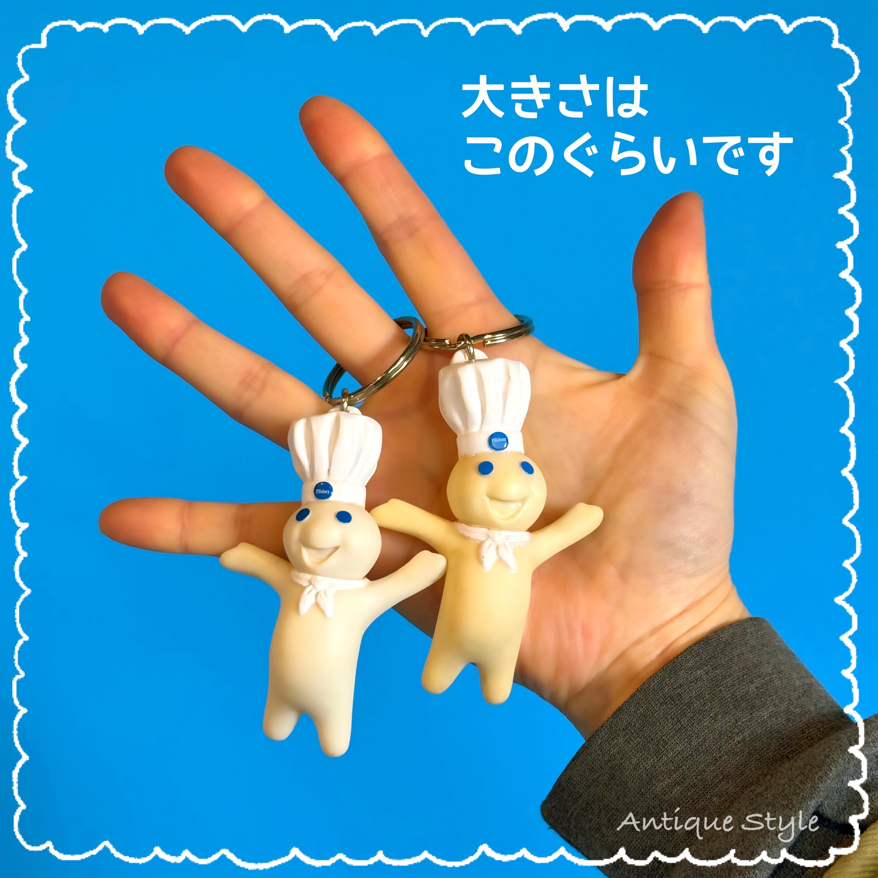 送料込】90s USA ヴィンテージ Doughboy ドゥーボーイ キーホルダー