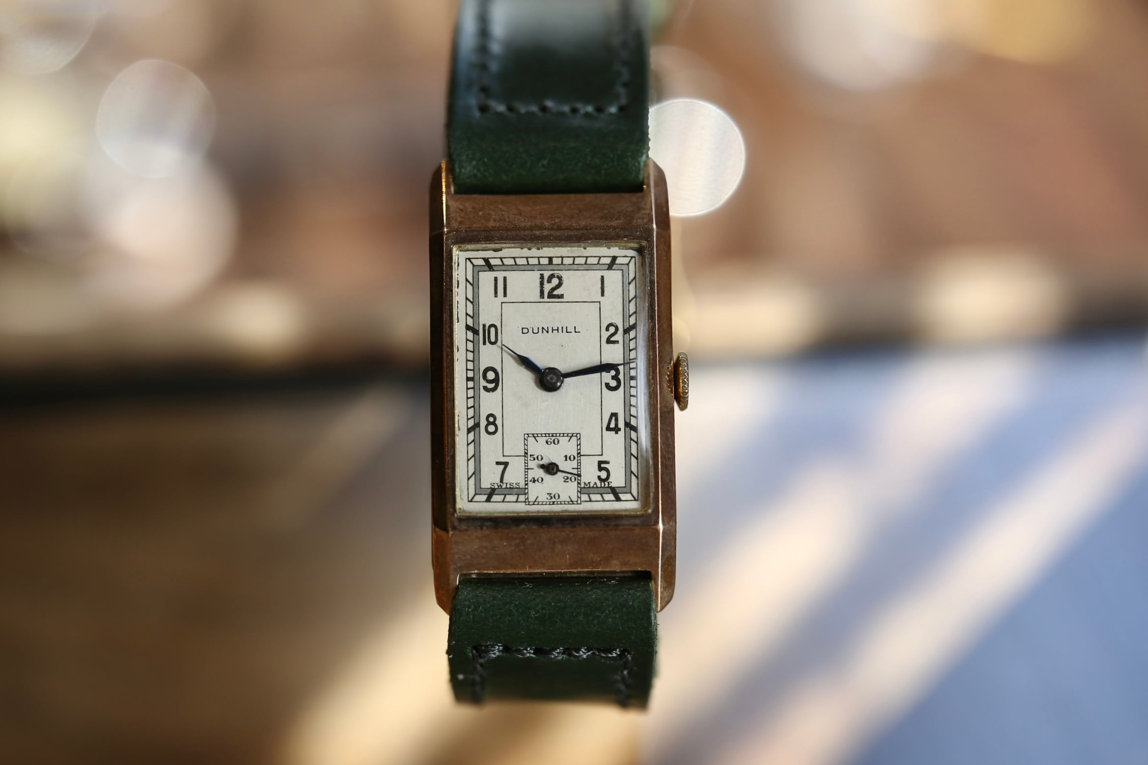 DUNHILL】 1930's ダンヒル レクタンギュラー 9金無垢 ブリティッシュ
