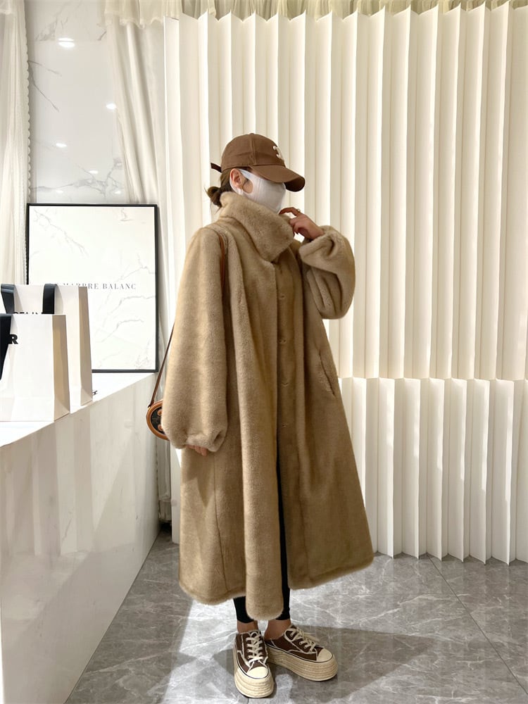 エコミンクファースタンドカラーロングコート☆ | Fanfan Closet