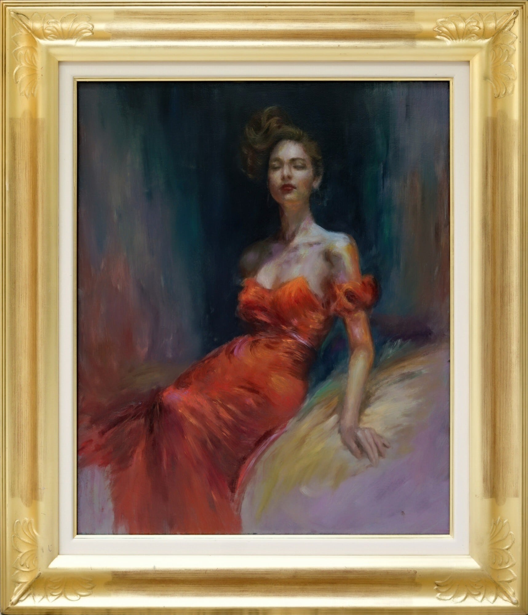 油絵 油彩画 人物画 美人画 印象派 oil painting impressionism | kuguiart