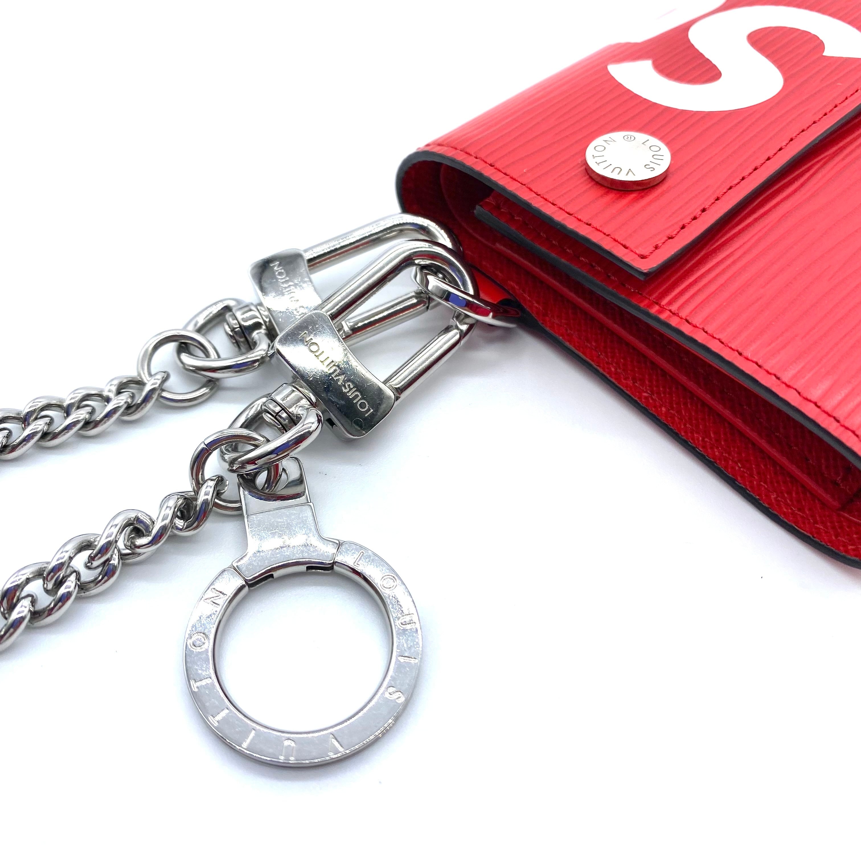 Supreme × Louis Vuitton Epi Compact Wallet with Chain