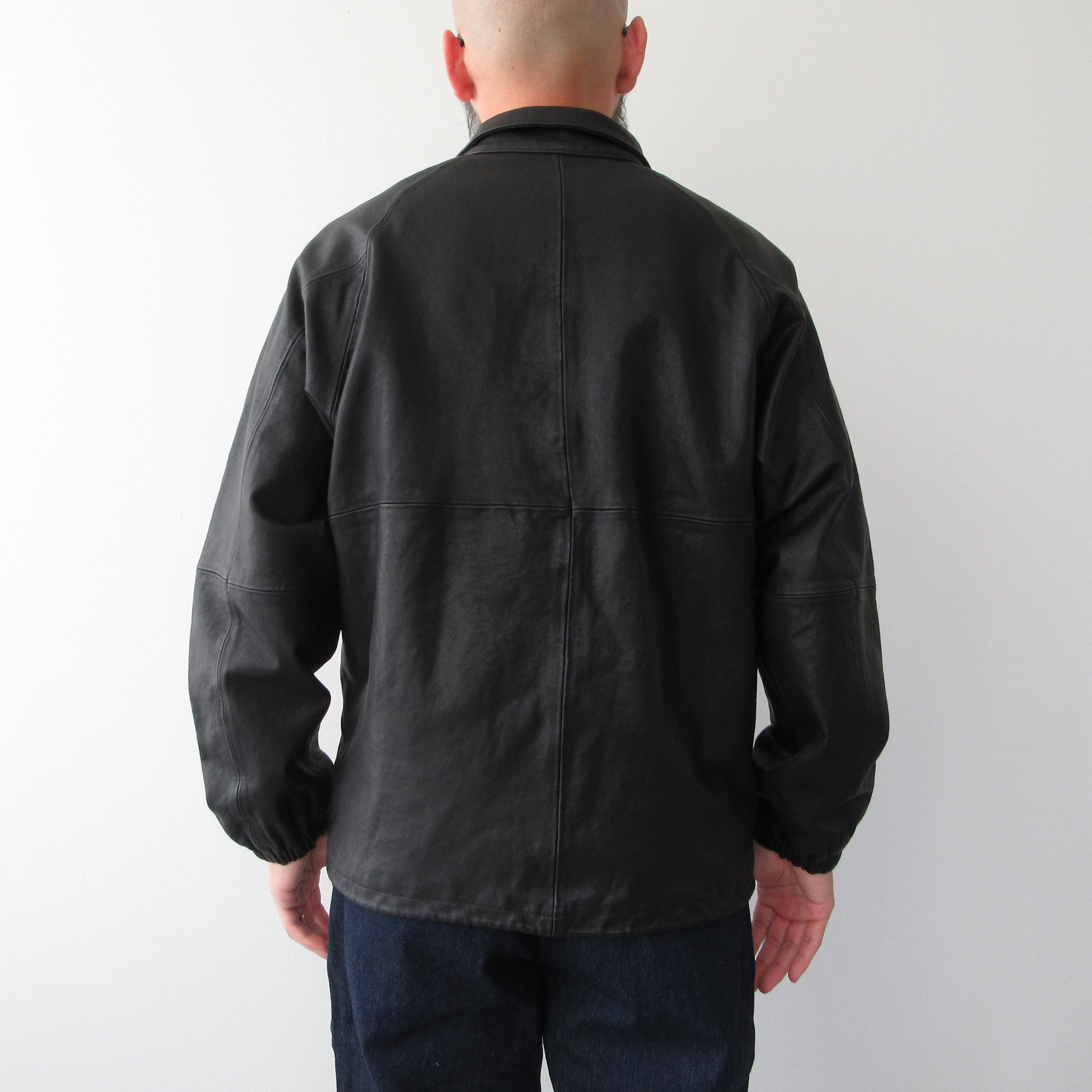 SALUTE HELM レザーコーチジャケット ブラック | セレクトショップen