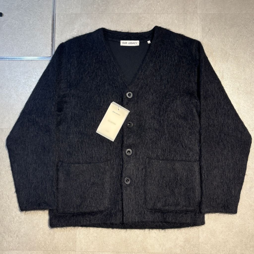 OUR LEGACY アワーレガシー CARDIGAN Black Mohair モヘアカーディガン