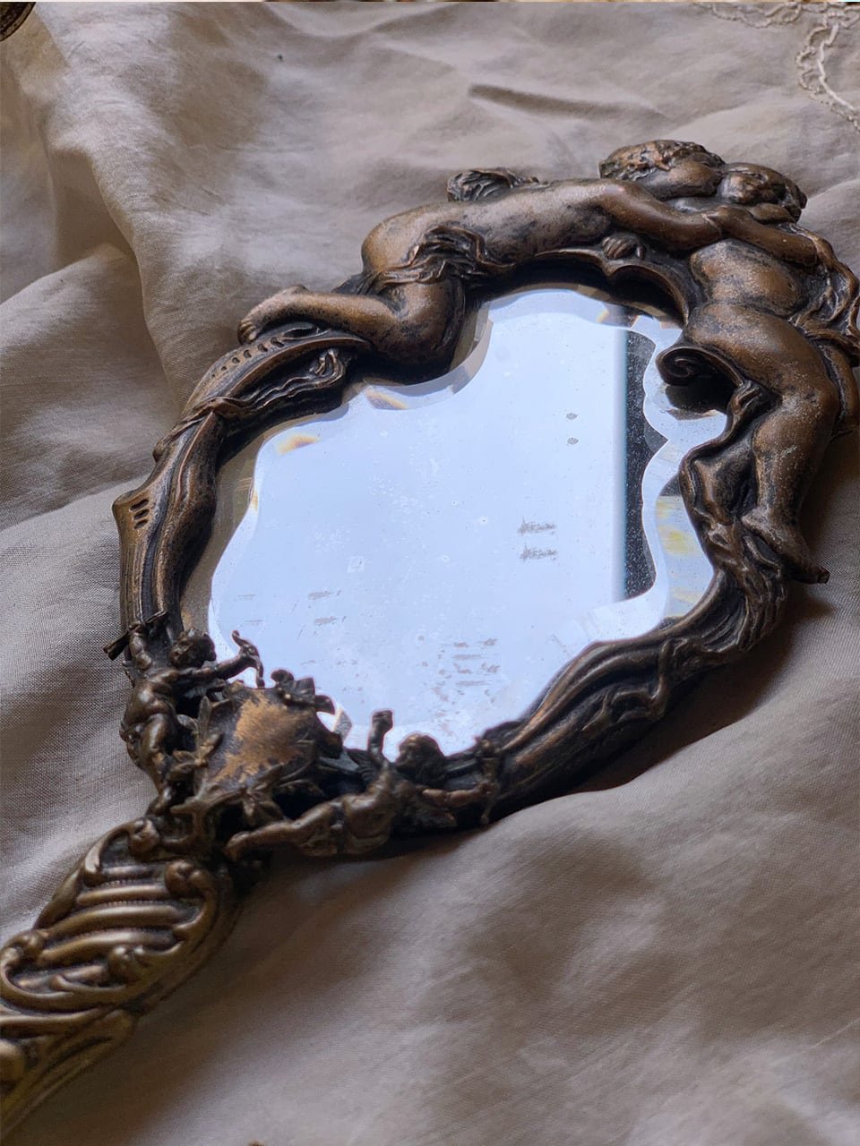 天使の手鏡 エンジェルモチーフ ミラー | Brocante de La Cocotte