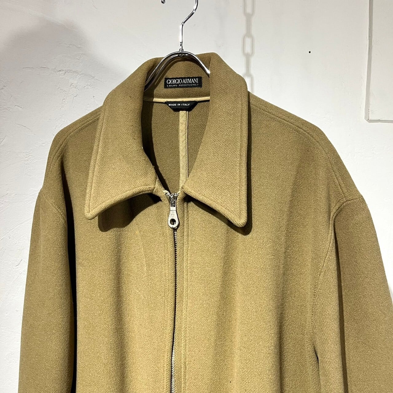80s GIORGIO ARMANI Zip-Up Wool Coat ITALY製 | VOLAR